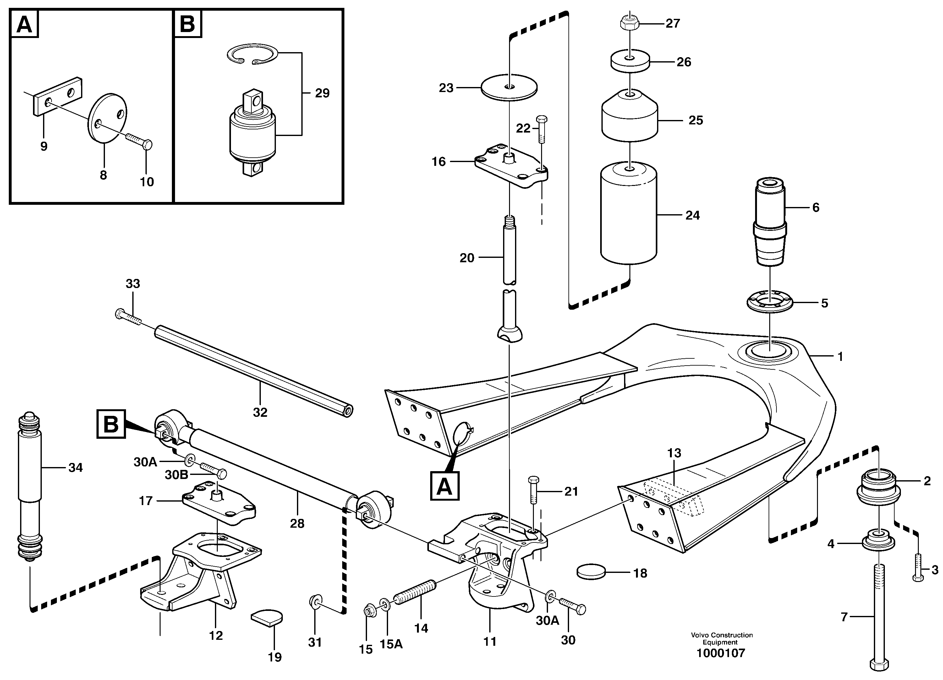 Tilt bearing VOE11055610 VOLVO