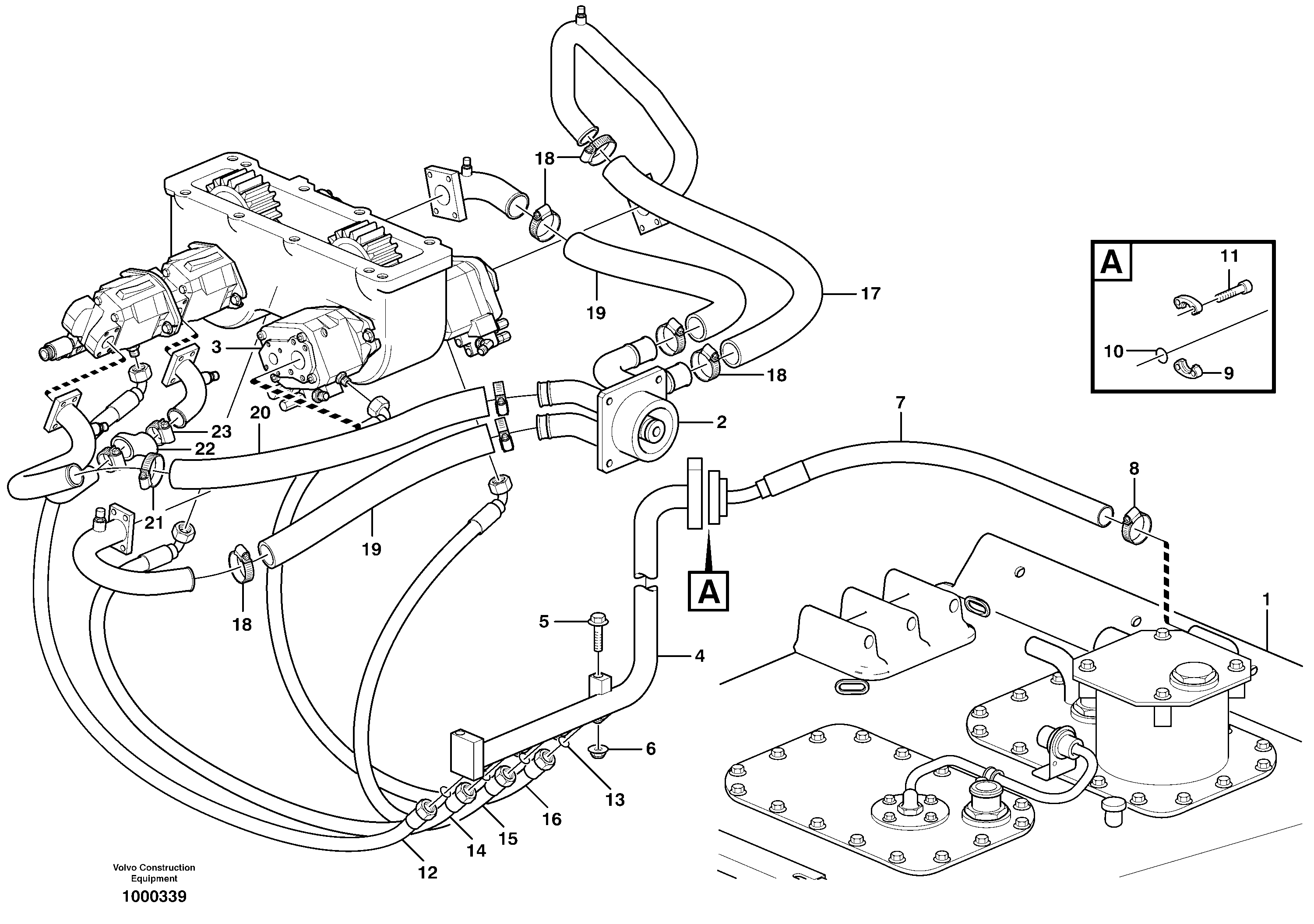 Timing gear casing VOE935941 VOLVO