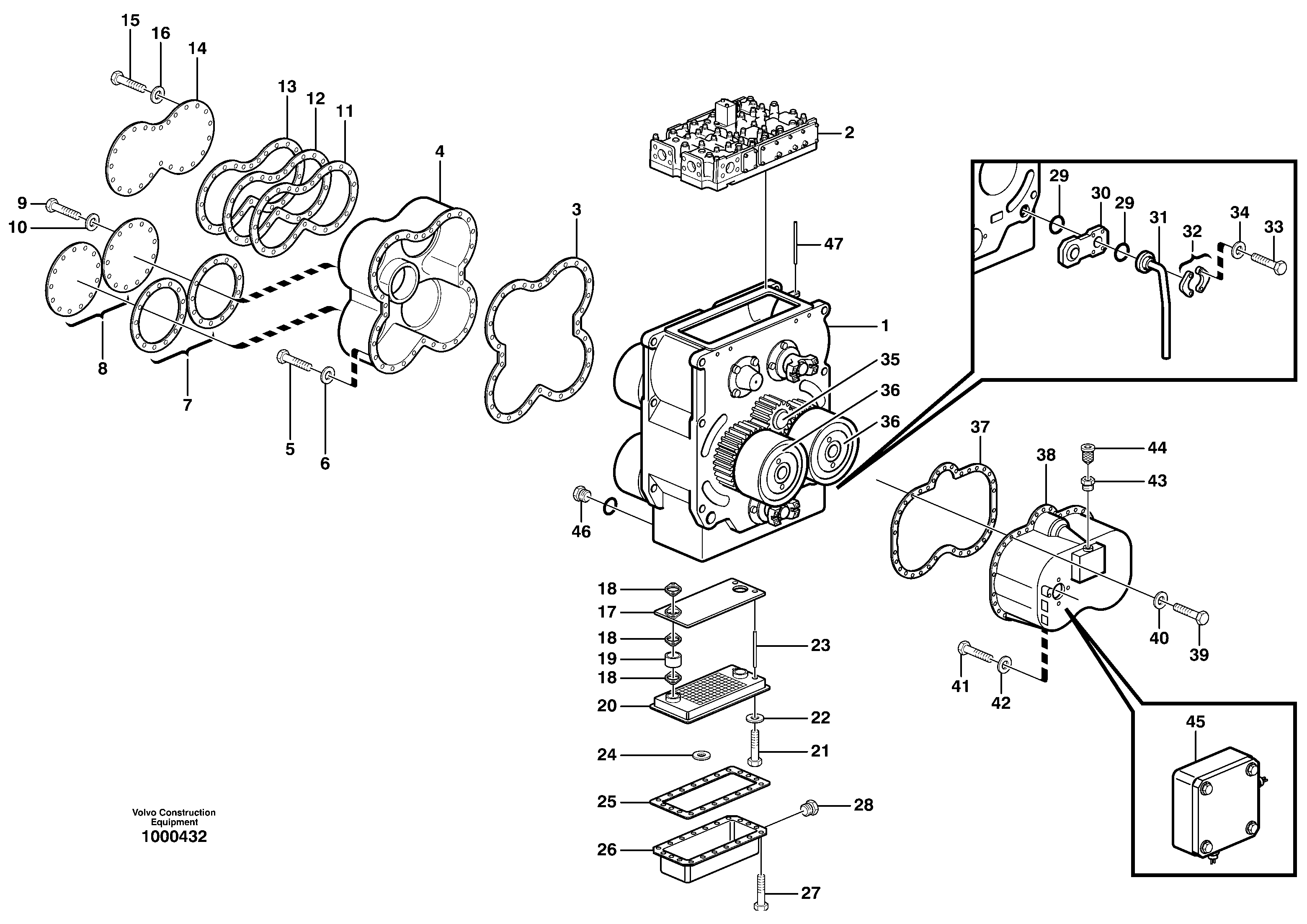 Valve Ass. For Slew VOE11301782 VOLVO