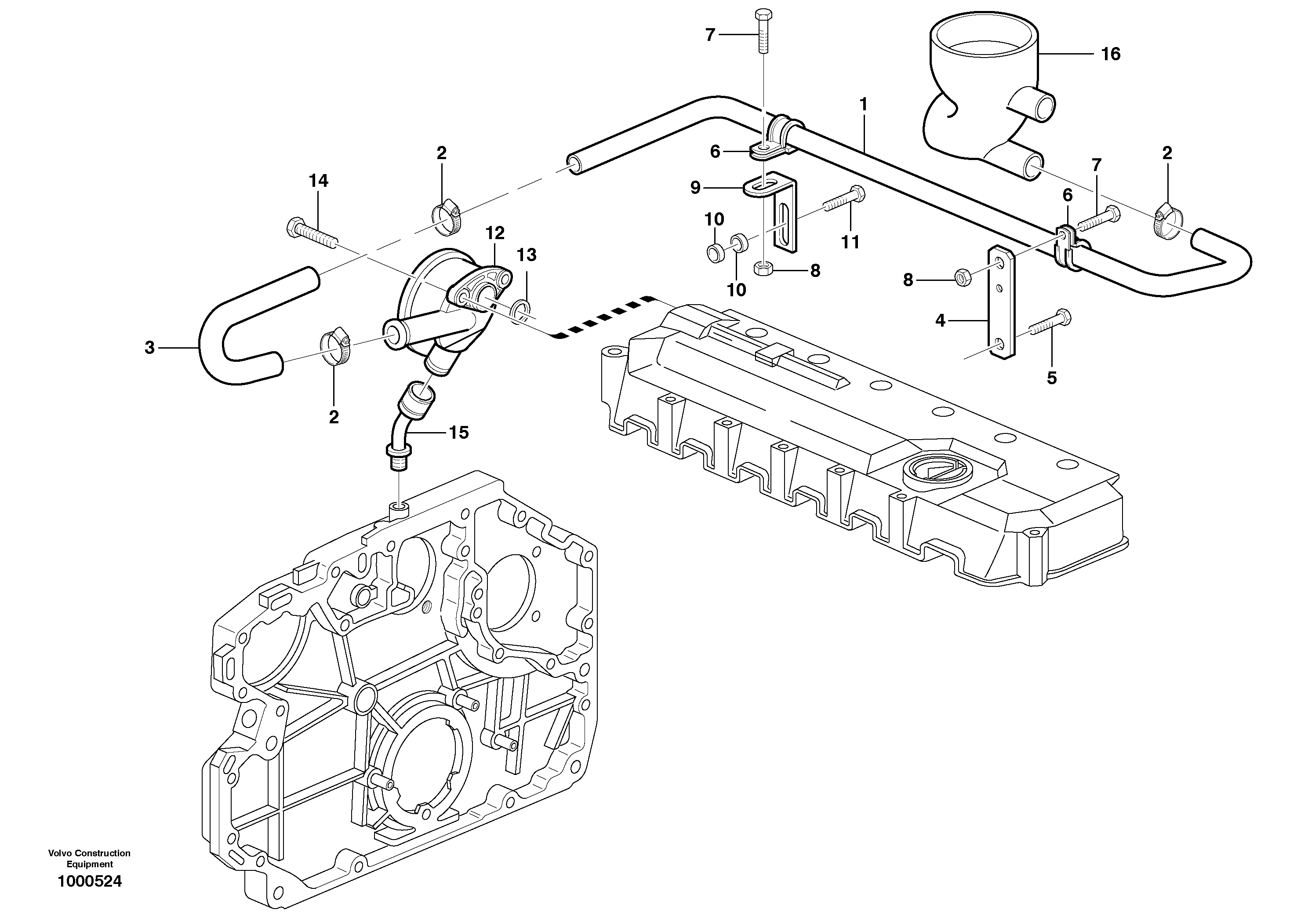 Breather Pipe VOE20498075 VOLVO