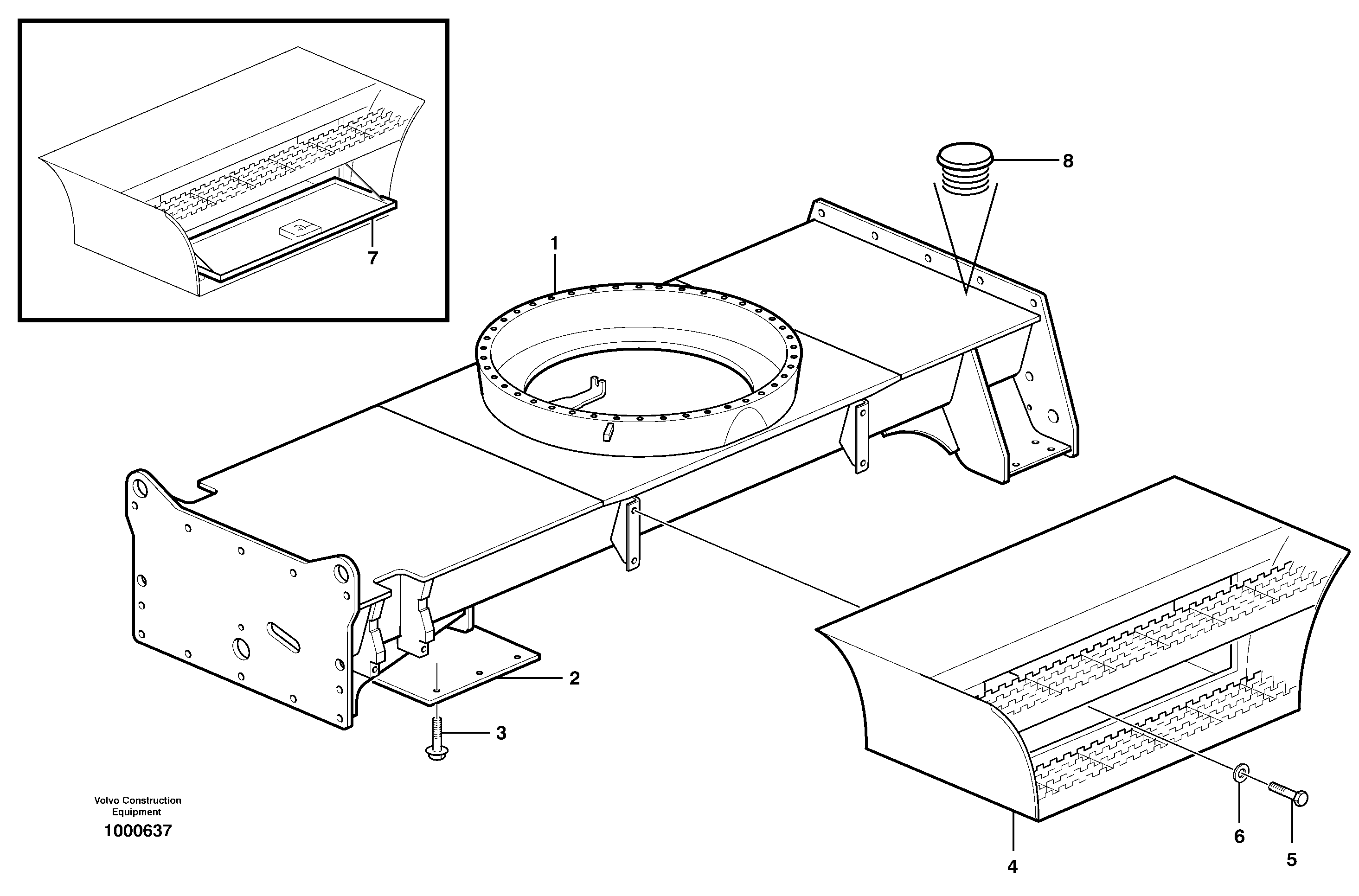 Mounting rail VOE955363 VOLVO