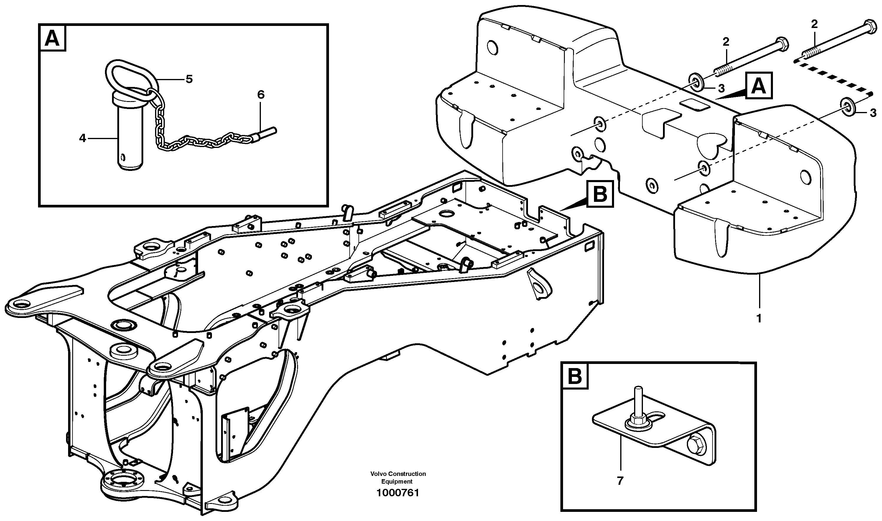 Mounting rail VOE60110002 VOLVO