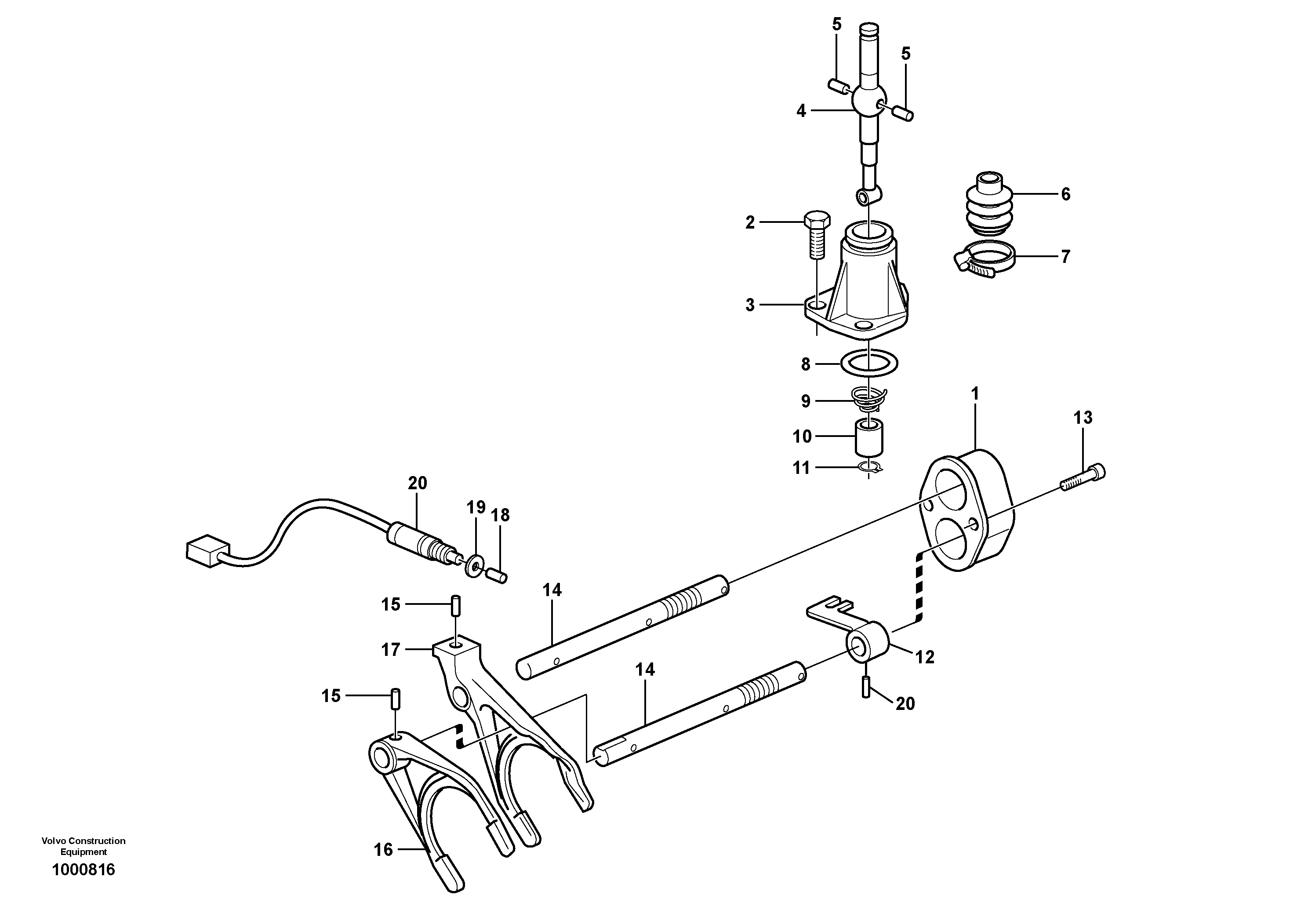Mounting rail VOE970808 VOLVO