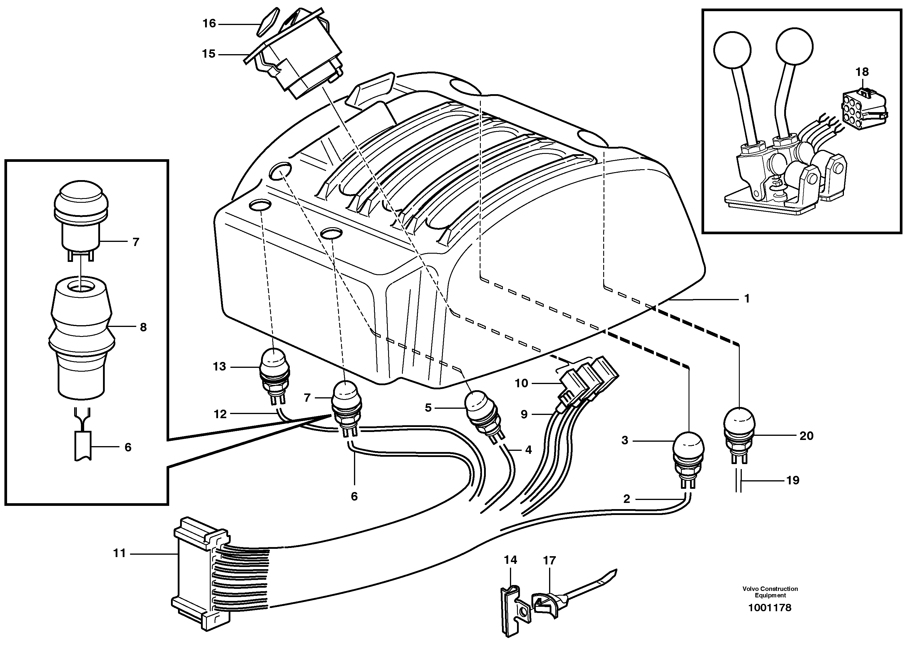 Rubber cushion VOE11040661 VOLVO