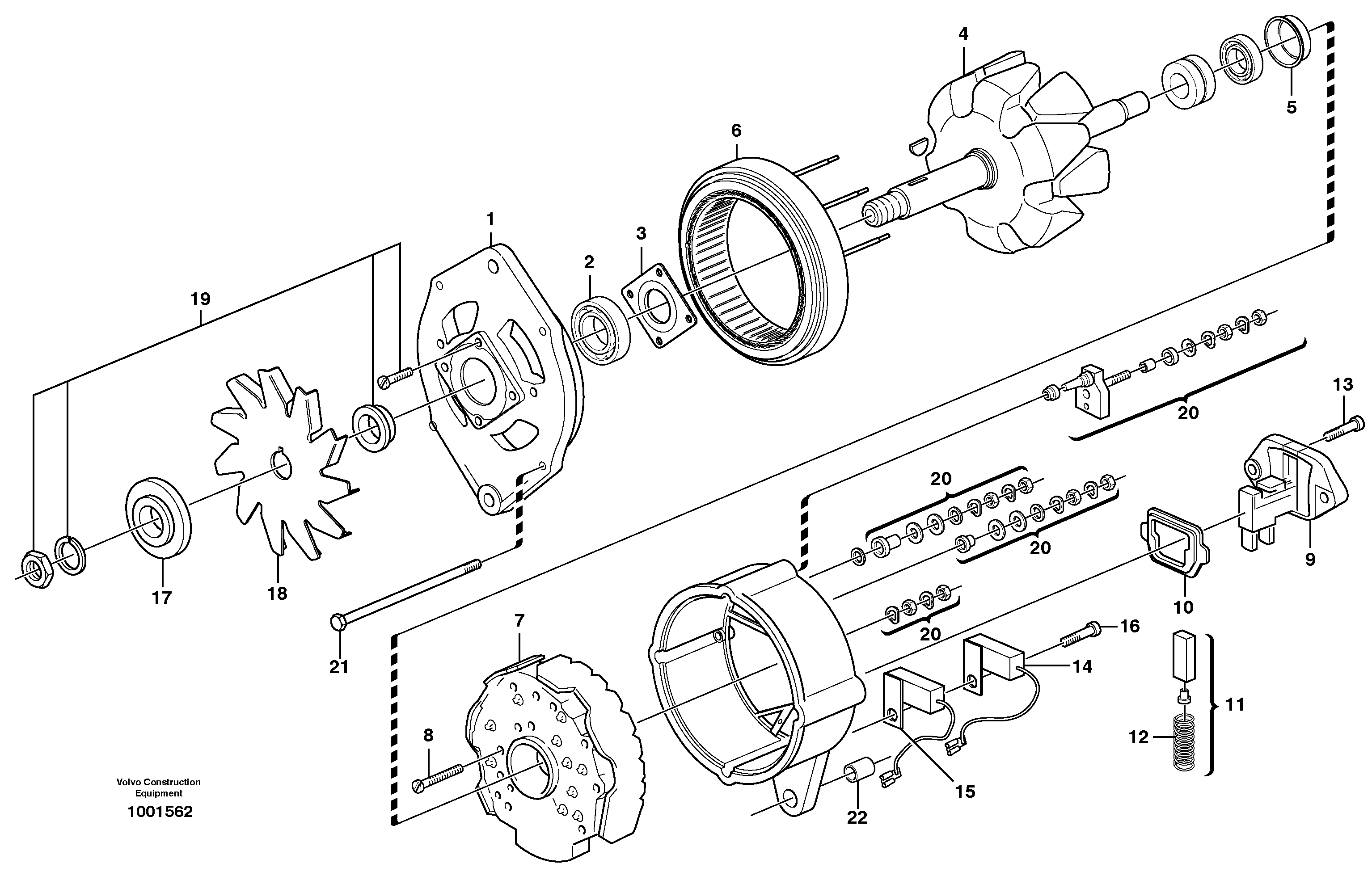 Комплект углеродной щетки VOE1362710 VOLVO
