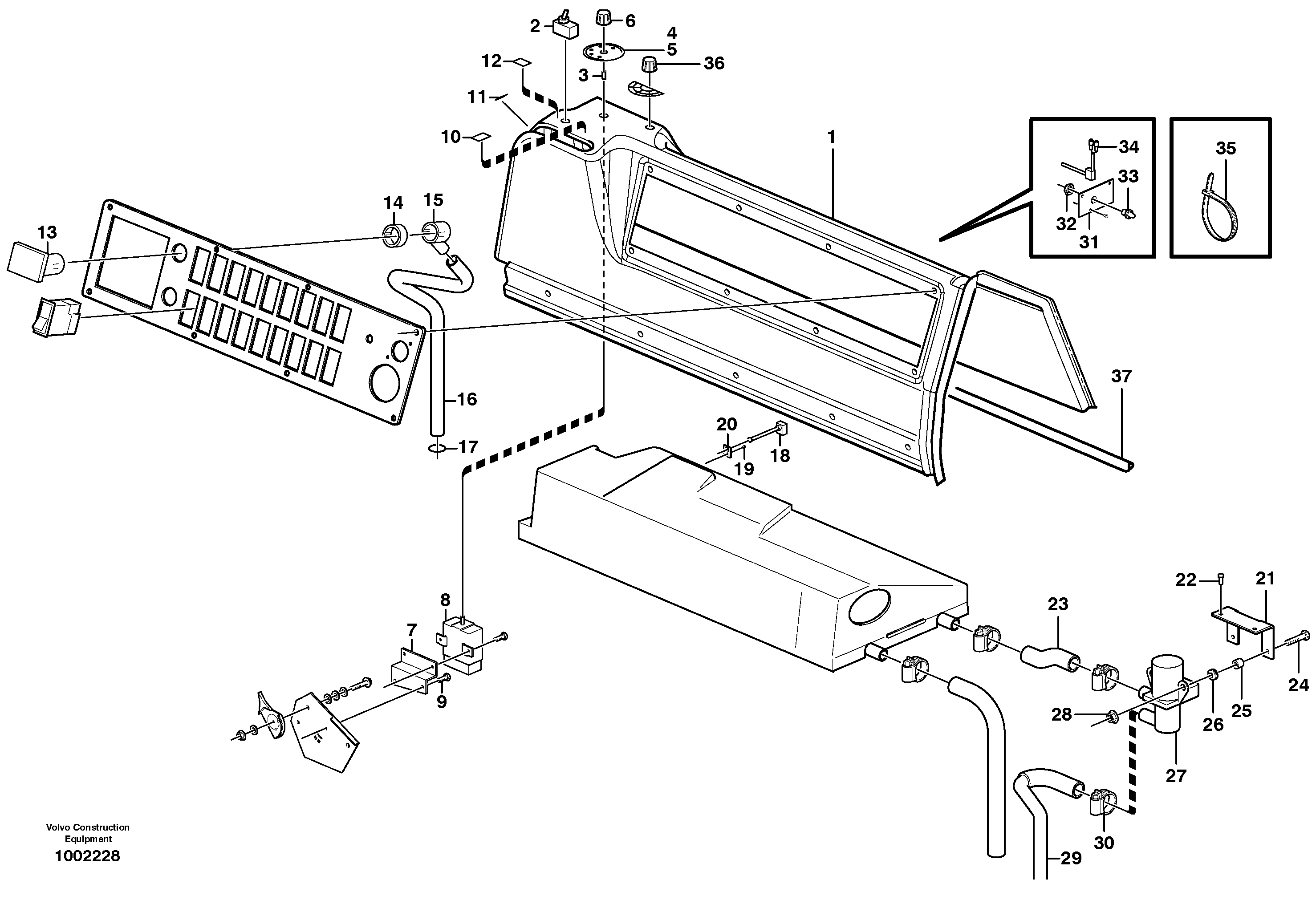 Heating Pipe VOE1594906 VOLVO