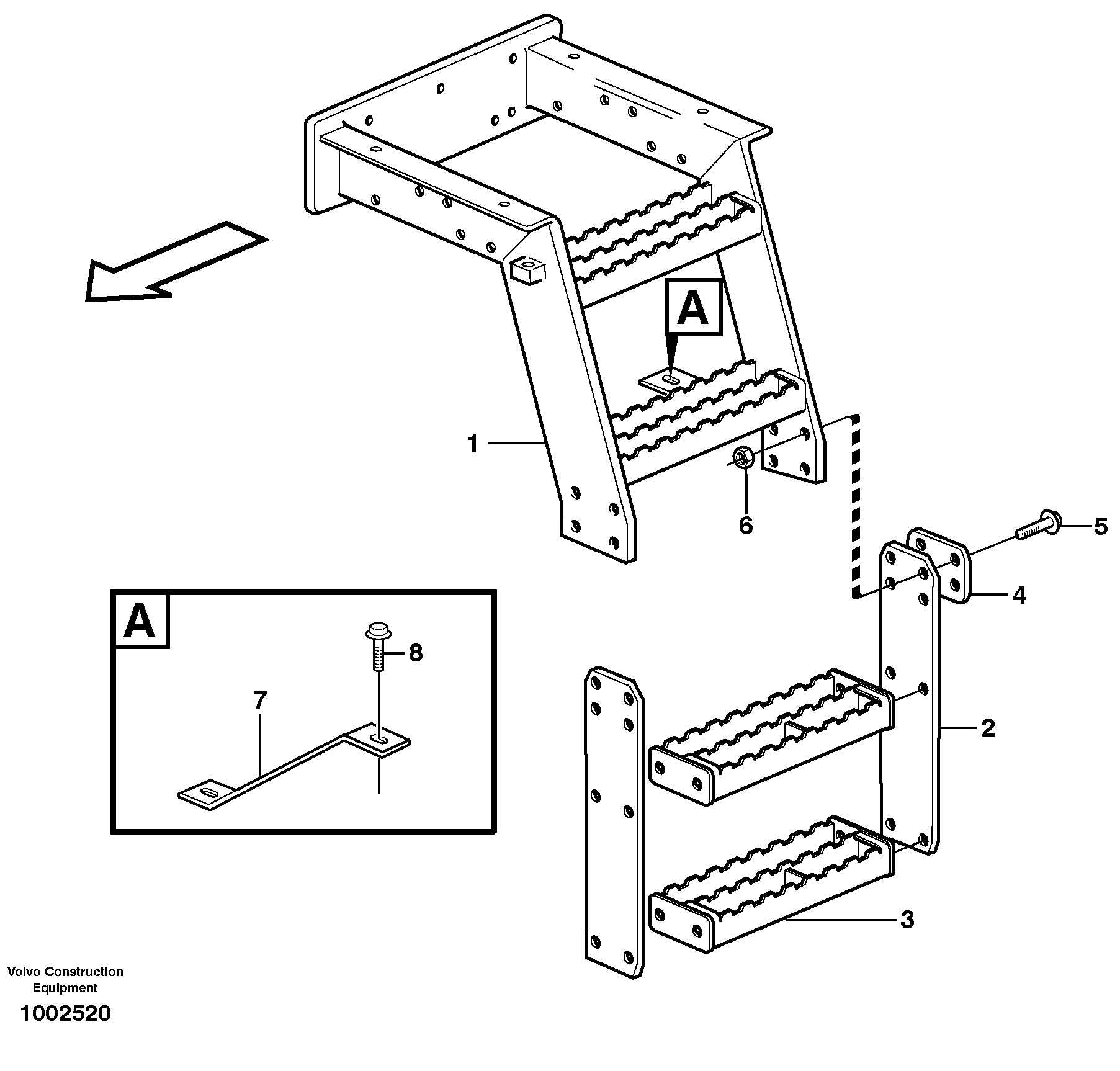 Pedal bracket L.h. VOE11435973 VOLVO