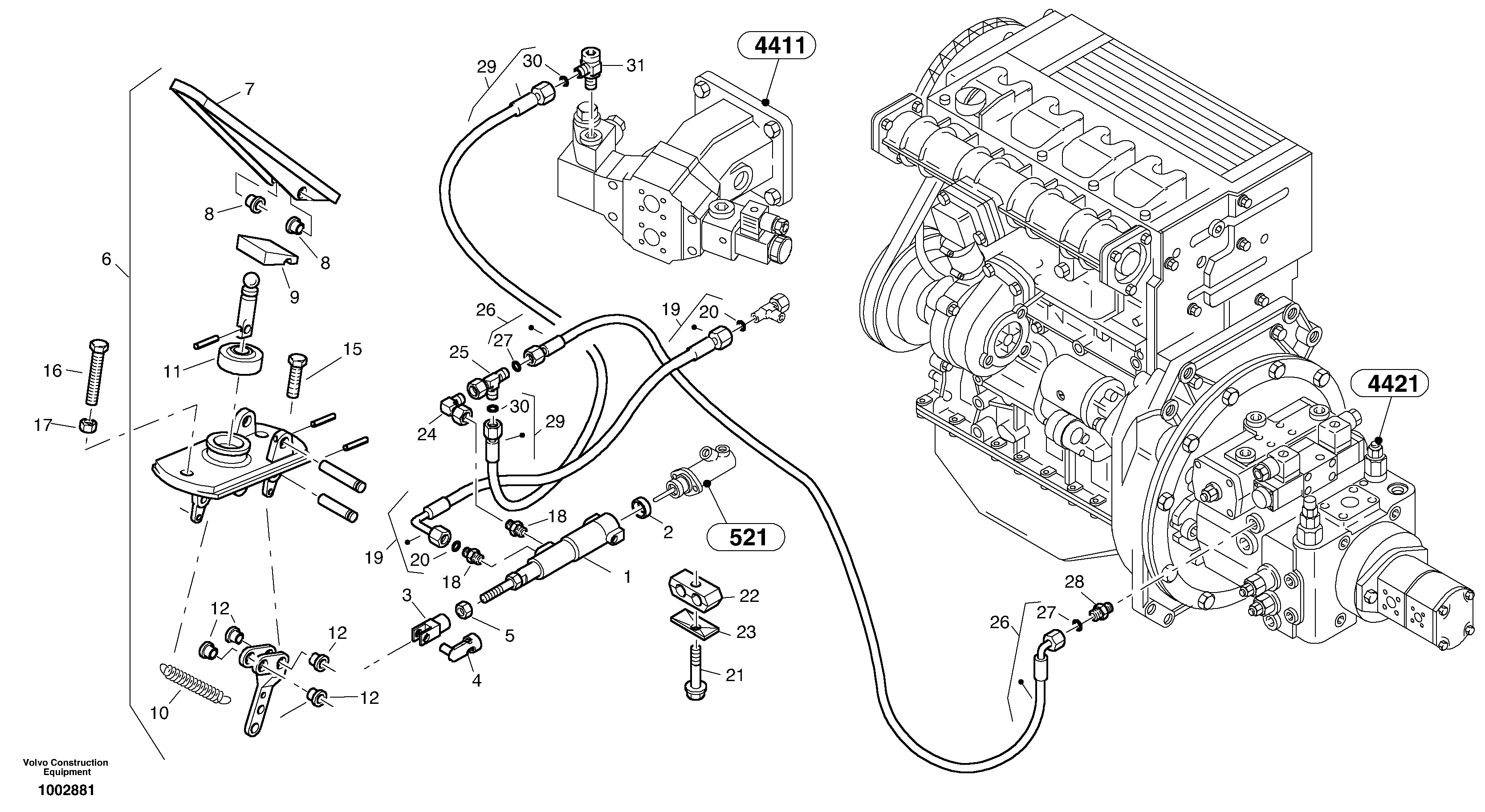 Timing gear casing VOE11305474 VOLVO