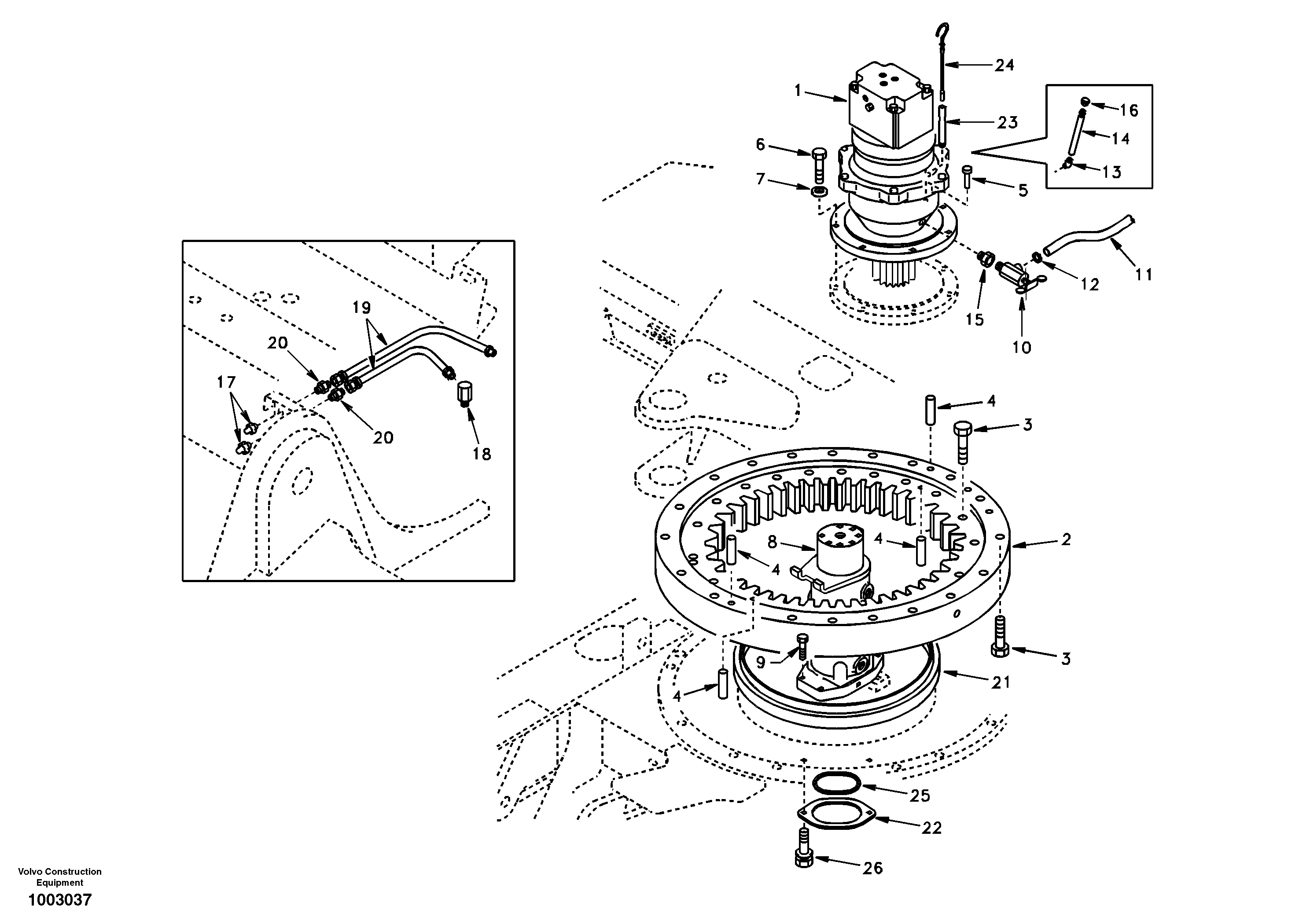 Timing gear casing SA9482-01212 VOLVO