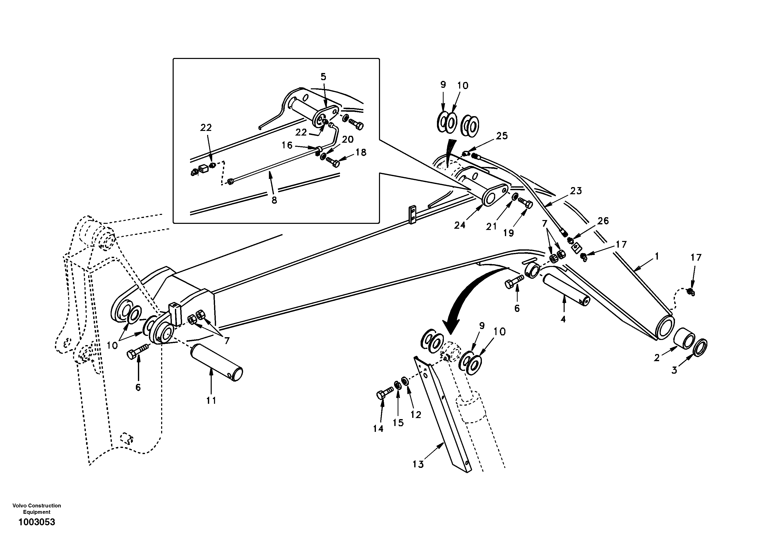 Mounting rail VOE991637 VOLVO