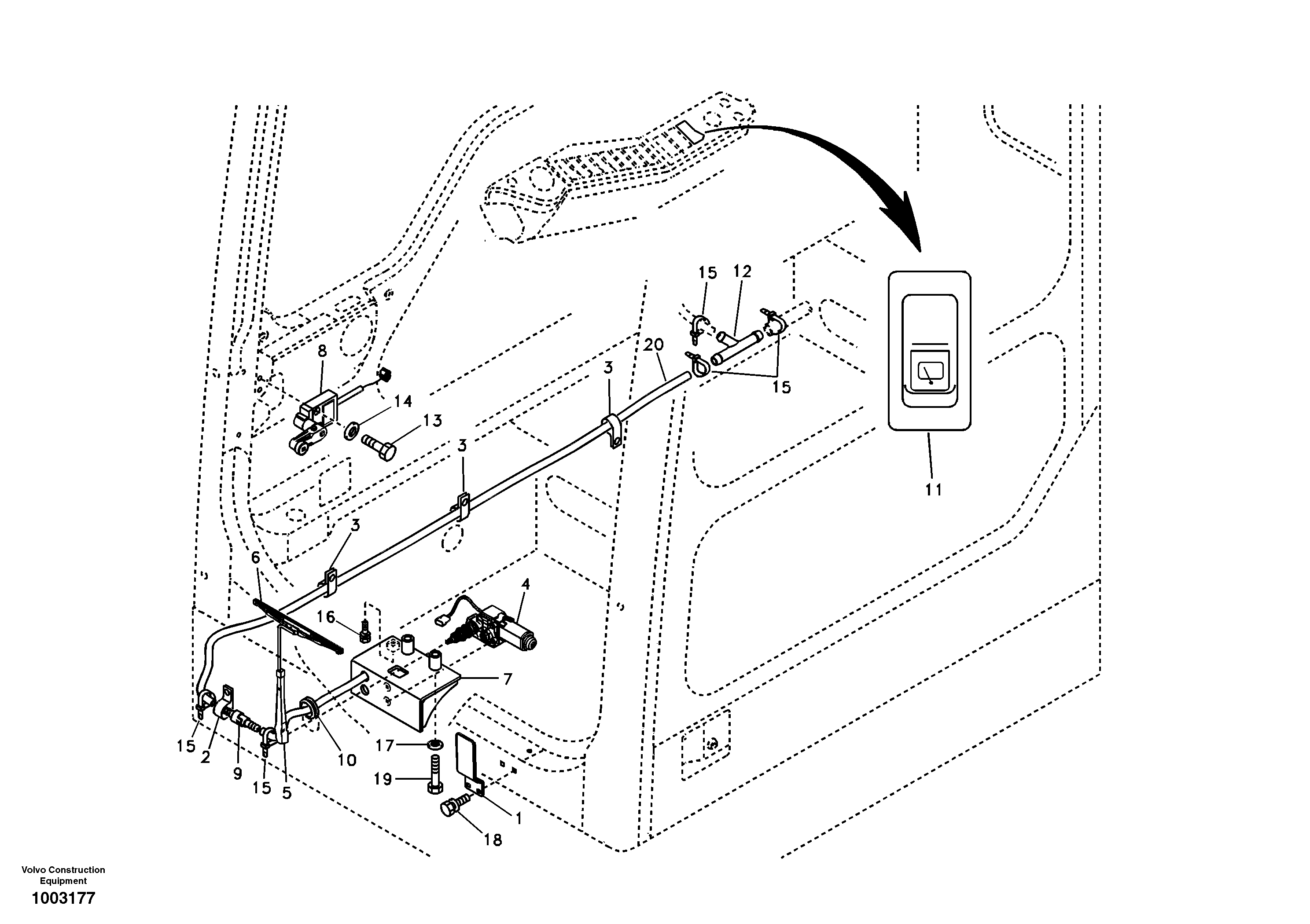 Seat frame RM/VOE14508634 VOLVO