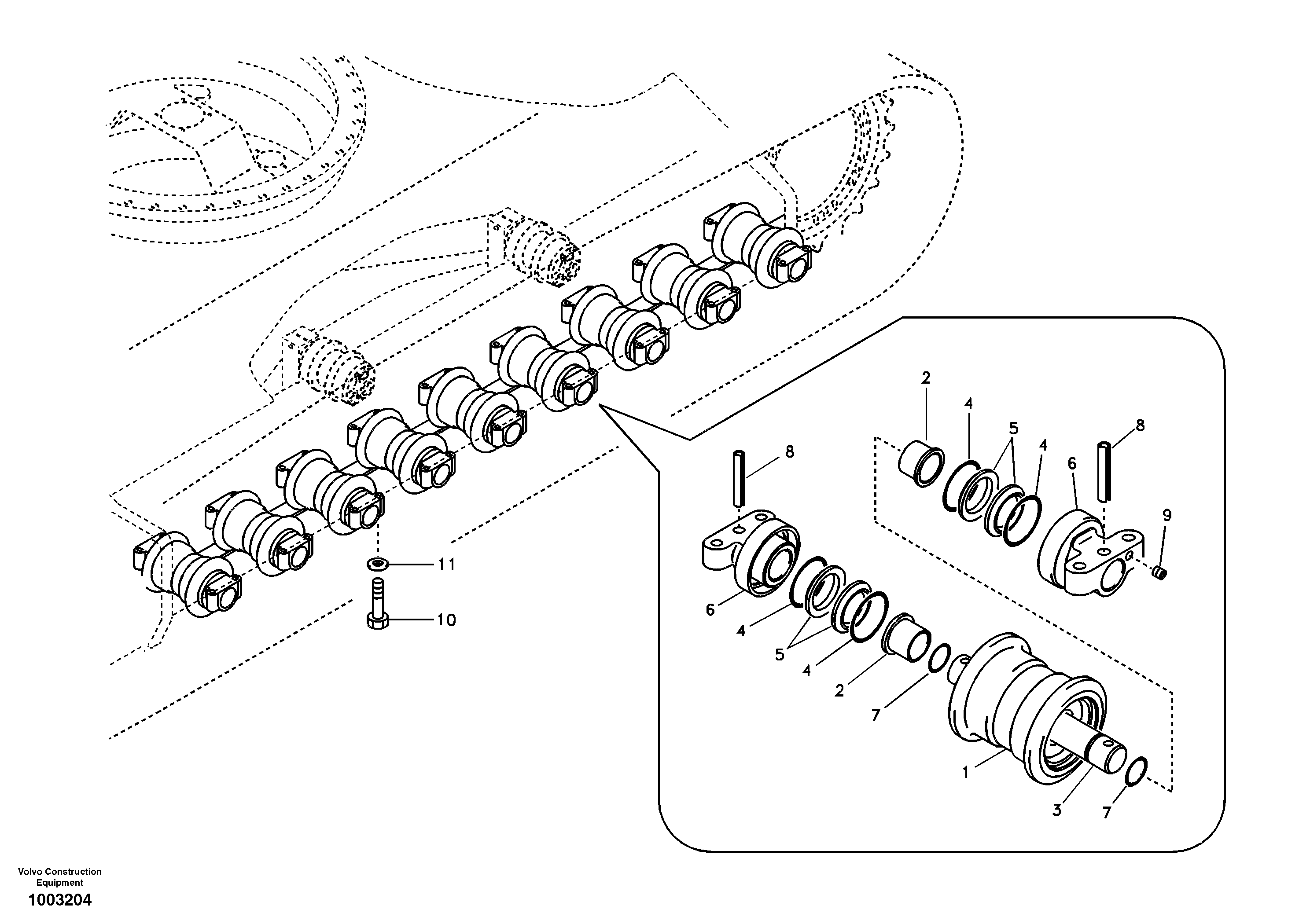 Mounting rail VOE992968 VOLVO