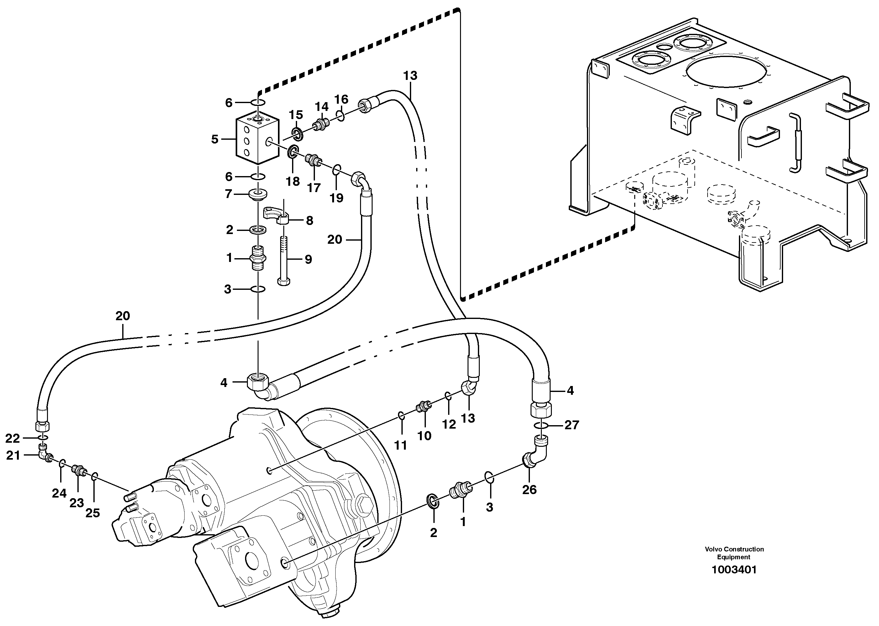 Water pump ger VOE936003 VOLVO