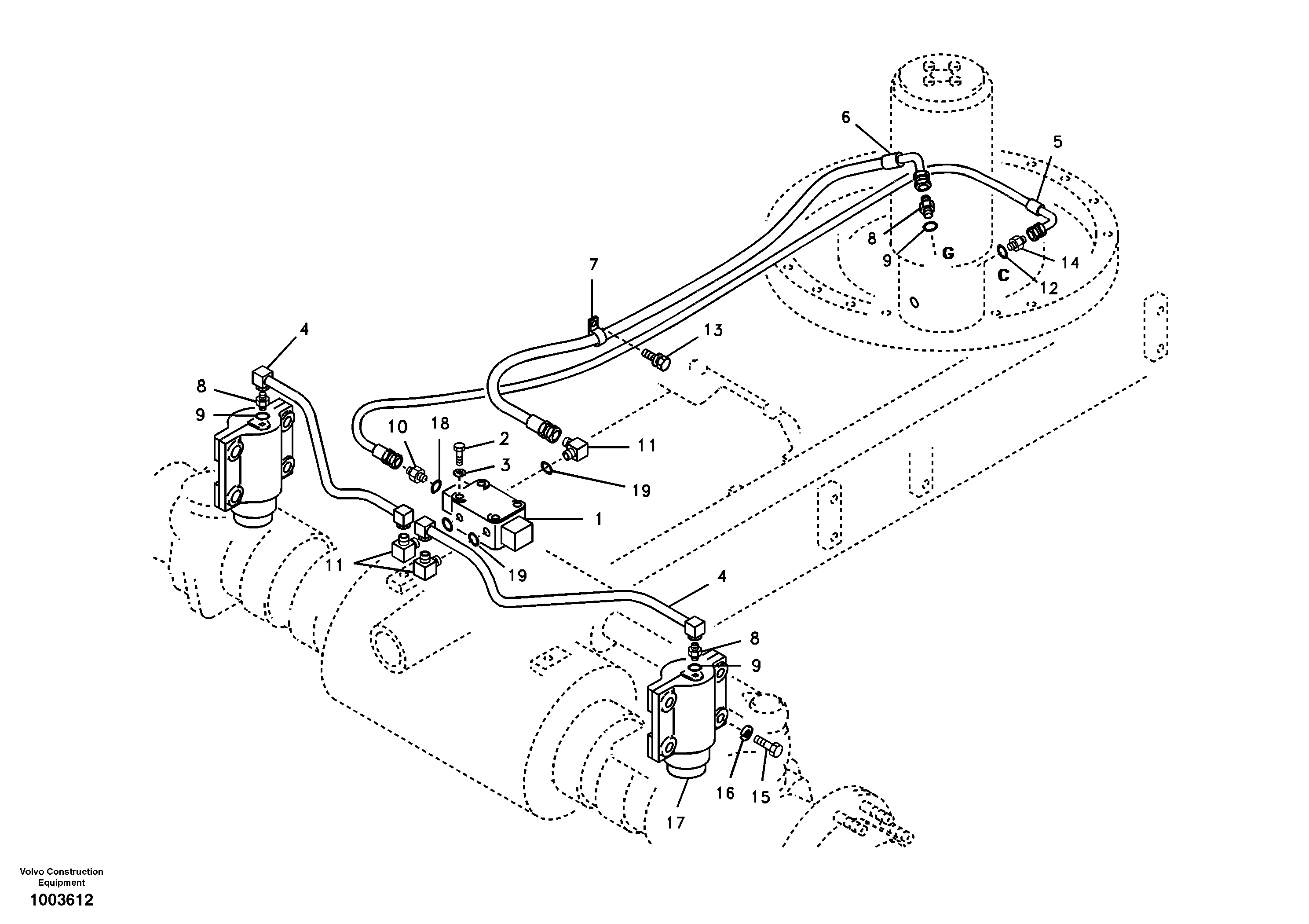 Mounting rail VOE983249 VOLVO