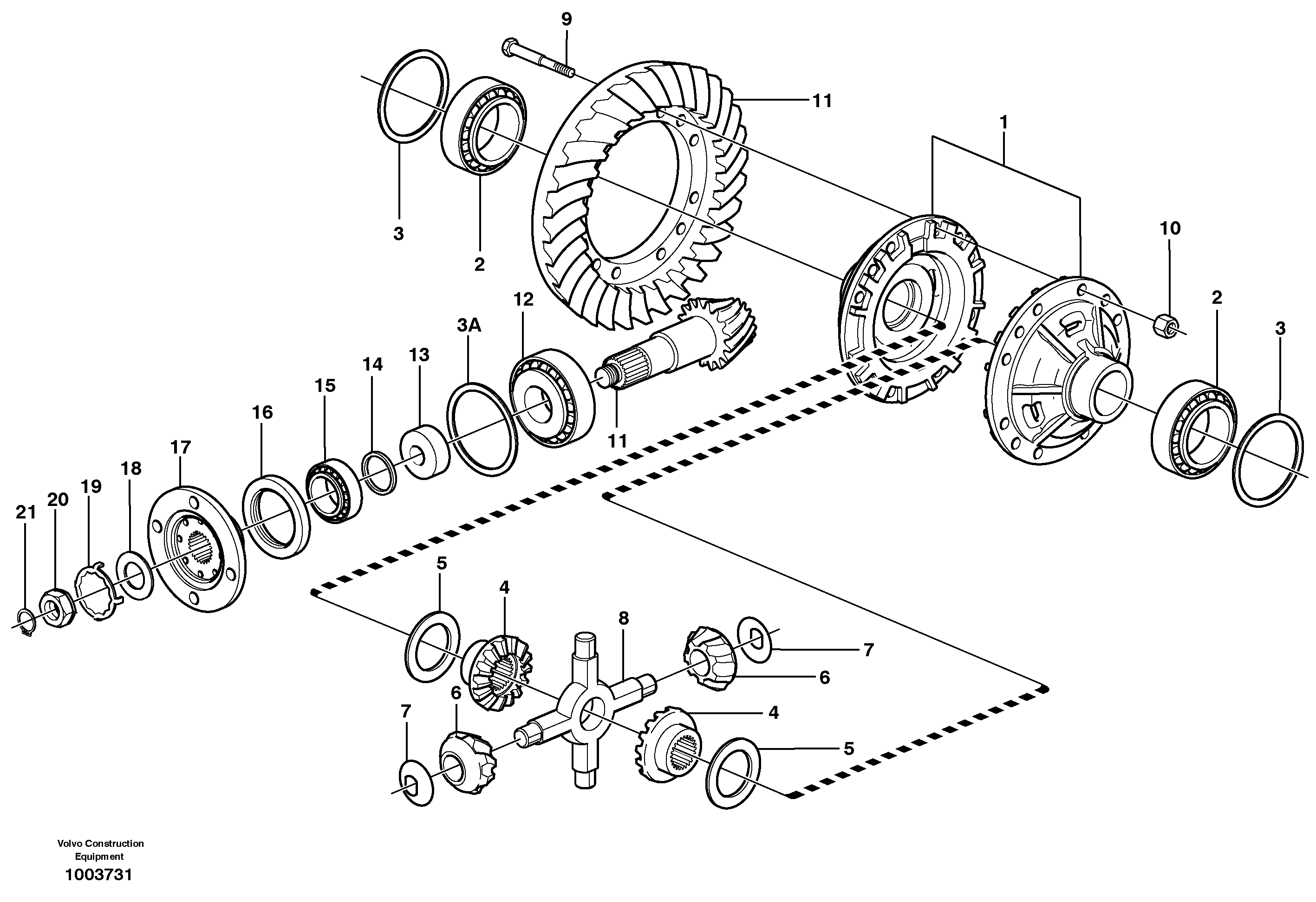 Коронное зубчатое колесо VOE11035514 VOLVO
