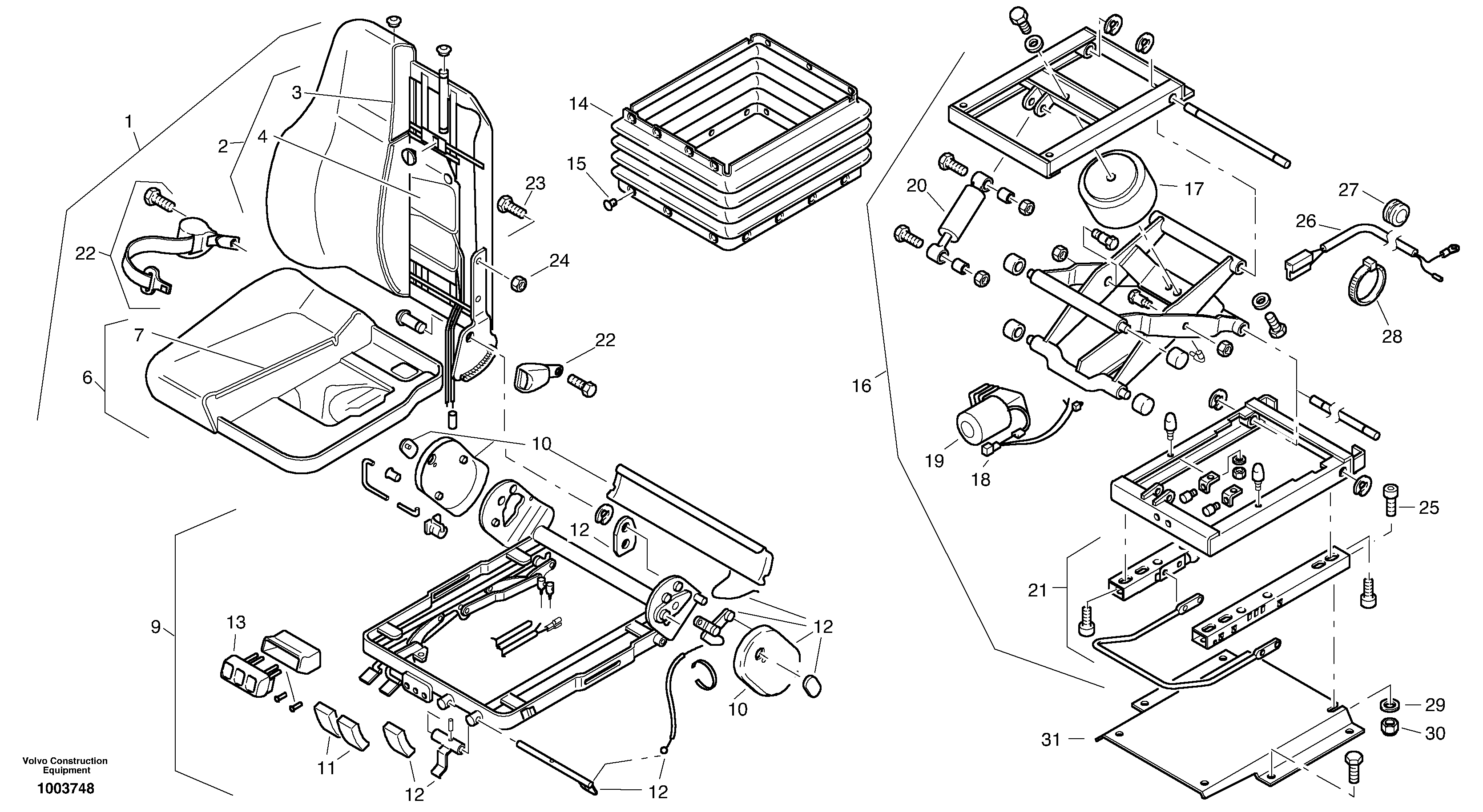 Seat Bracket VOE11305500 VOLVO