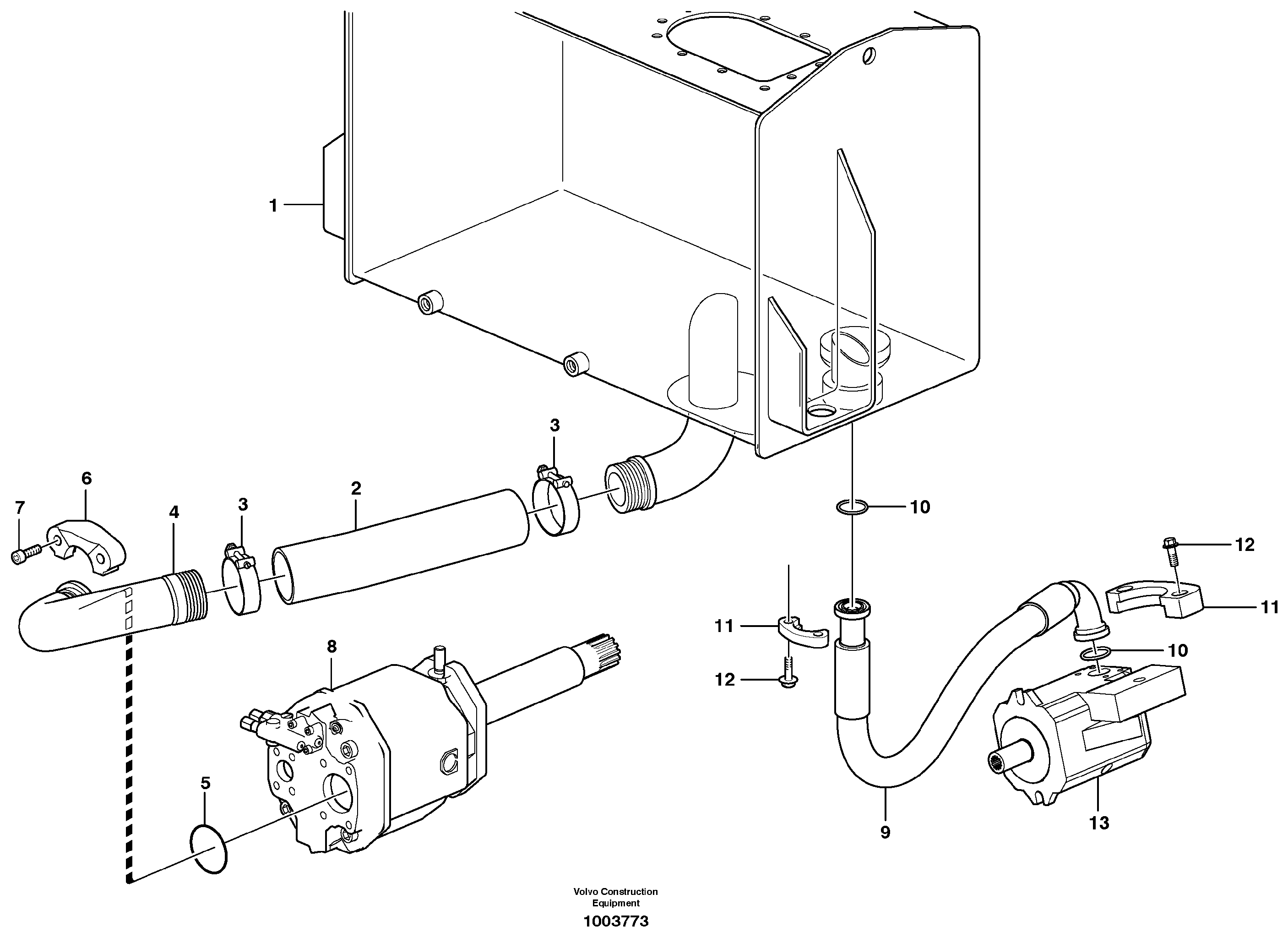 Timing gear casing VOE11173221 VOLVO
