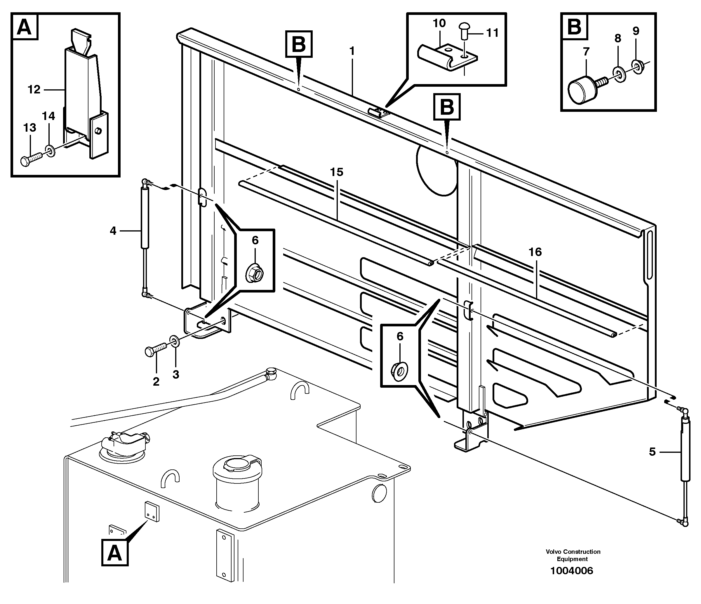 Stop bracket VOE14377465 VOLVO