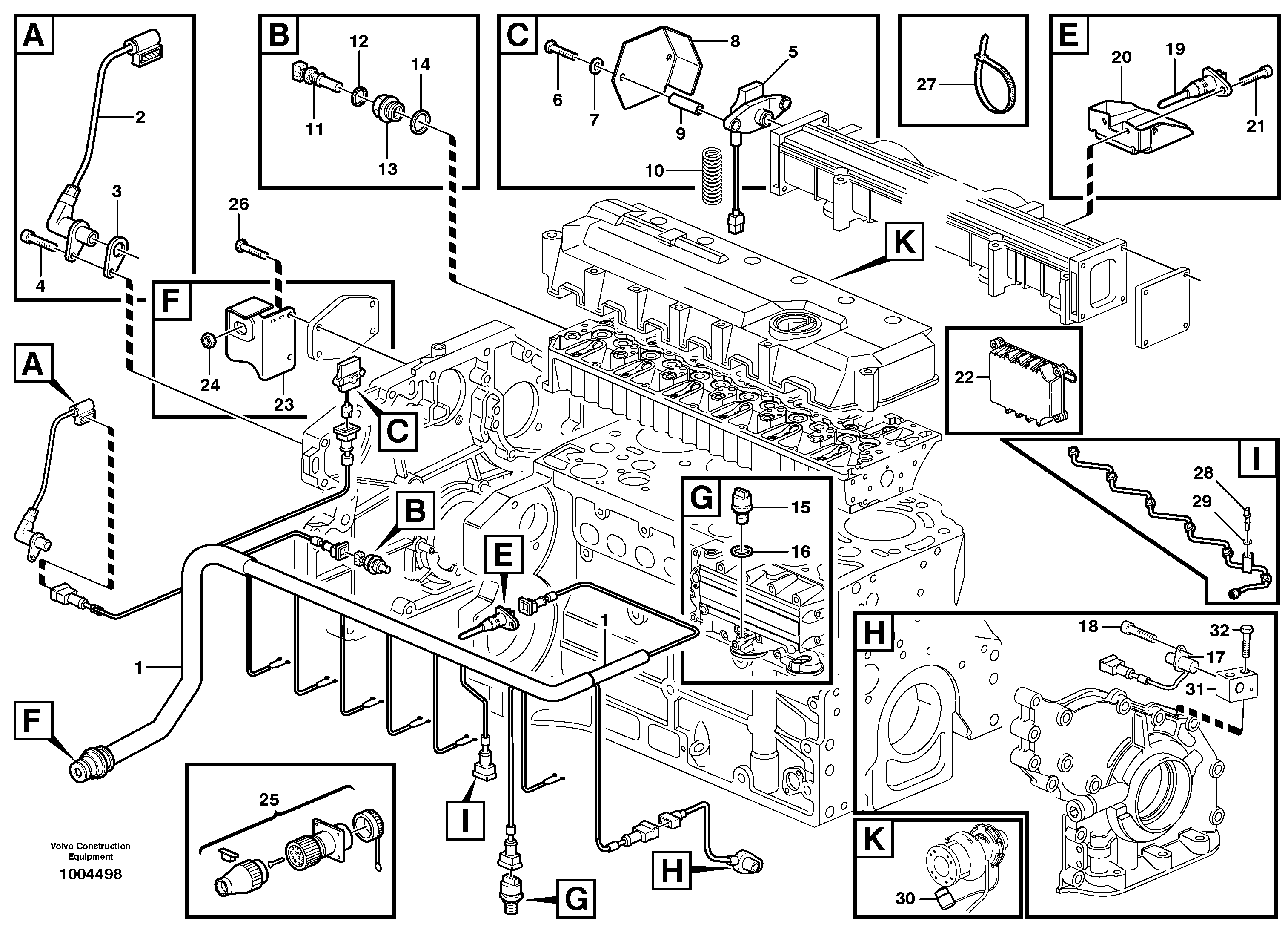 Cable harness VOE20554258 VOLVO