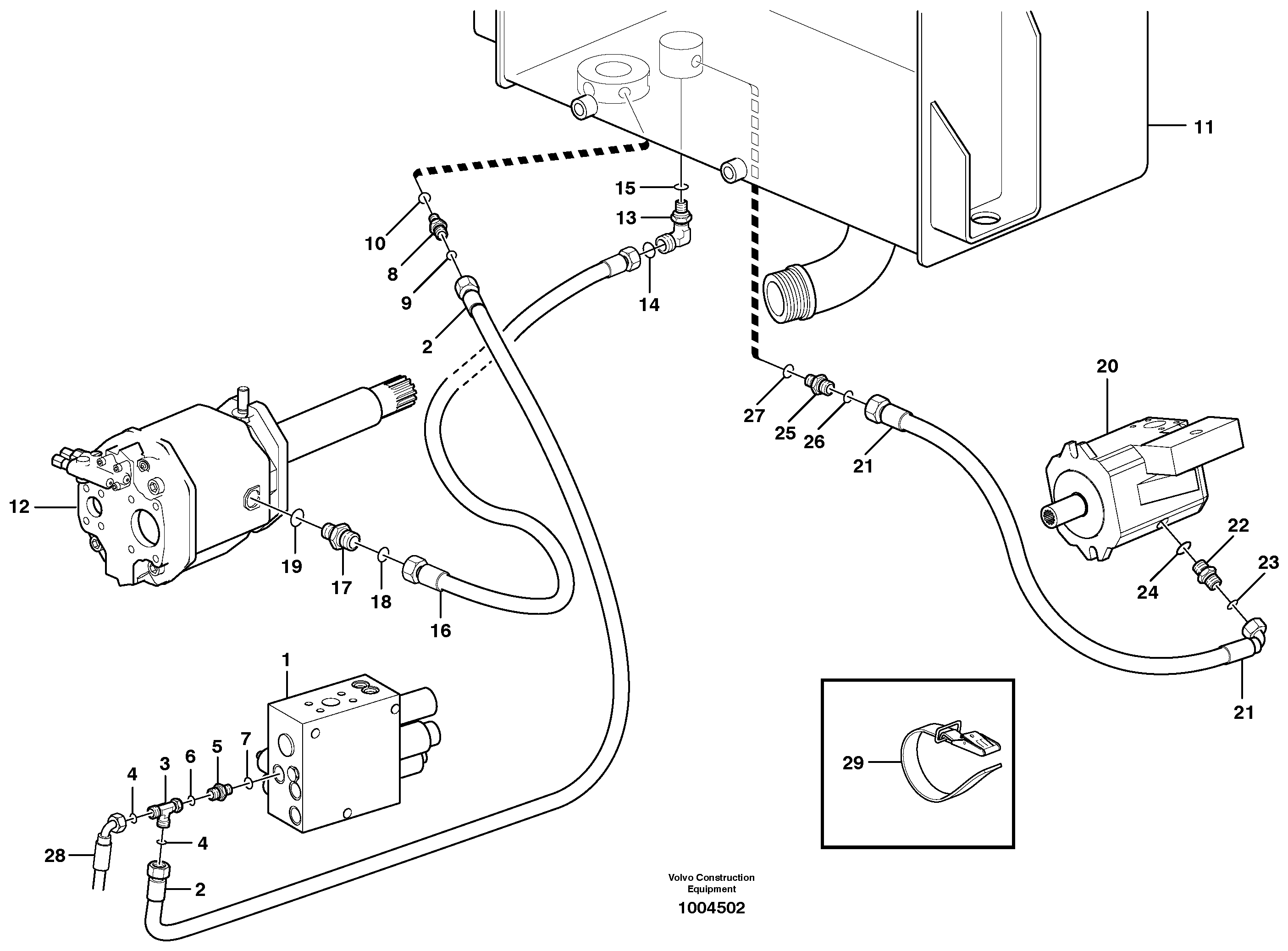 Timing gear casing VOE11173987 VOLVO