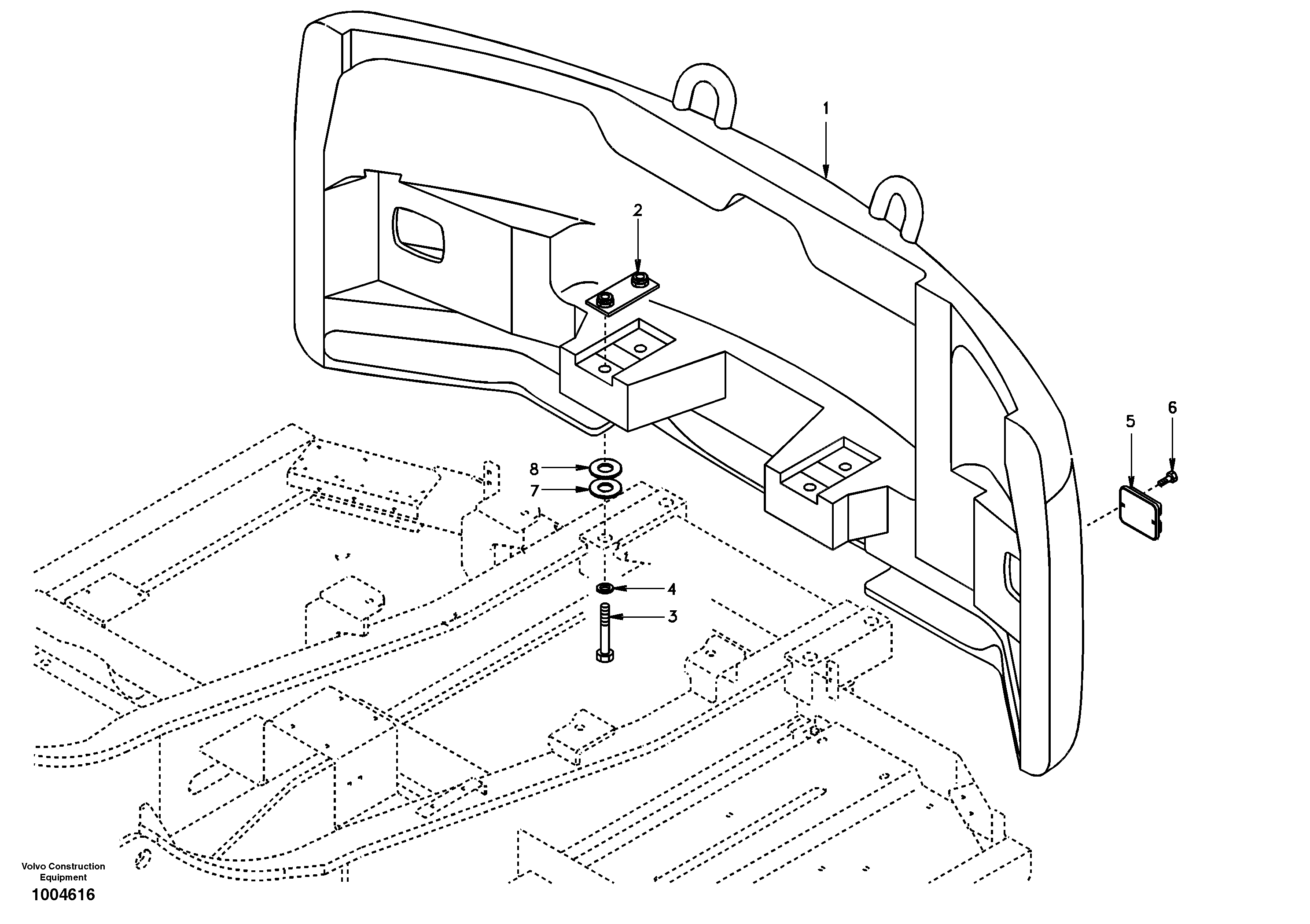 Mounting rail SA1053-00361 VOLVO