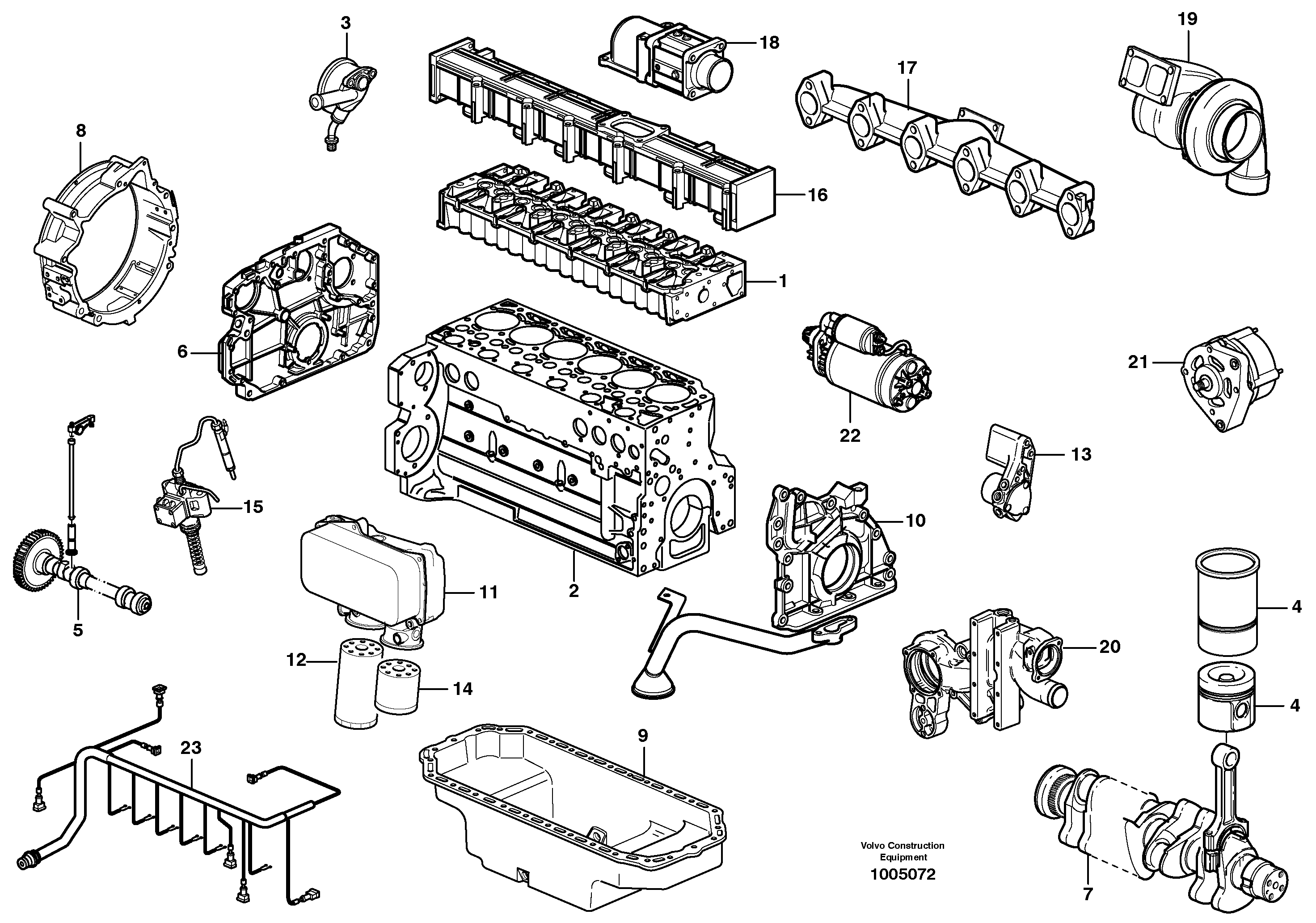 Diesel engine VOE14375073 VOLVO