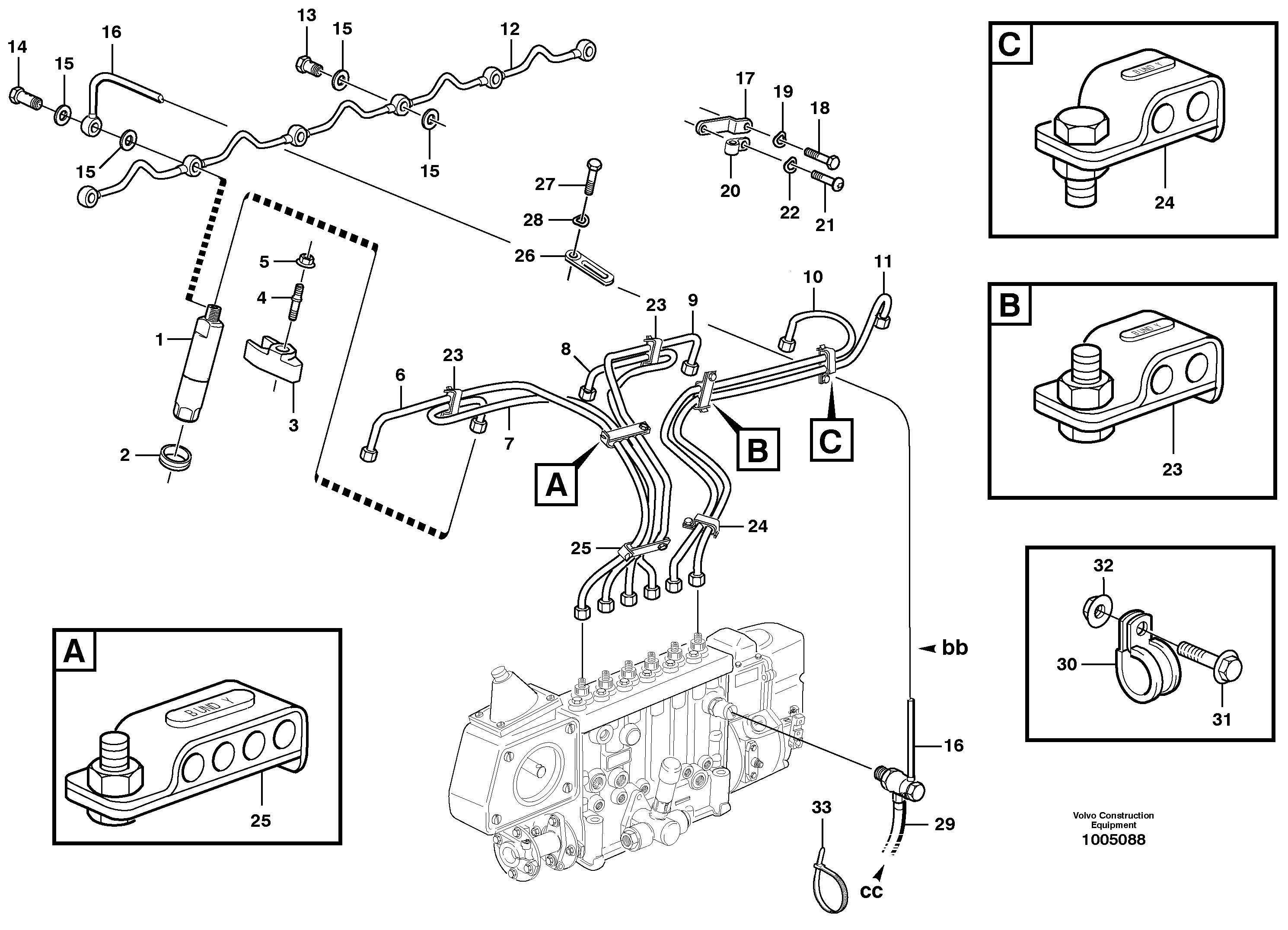 Mounting rail VOE940100 VOLVO