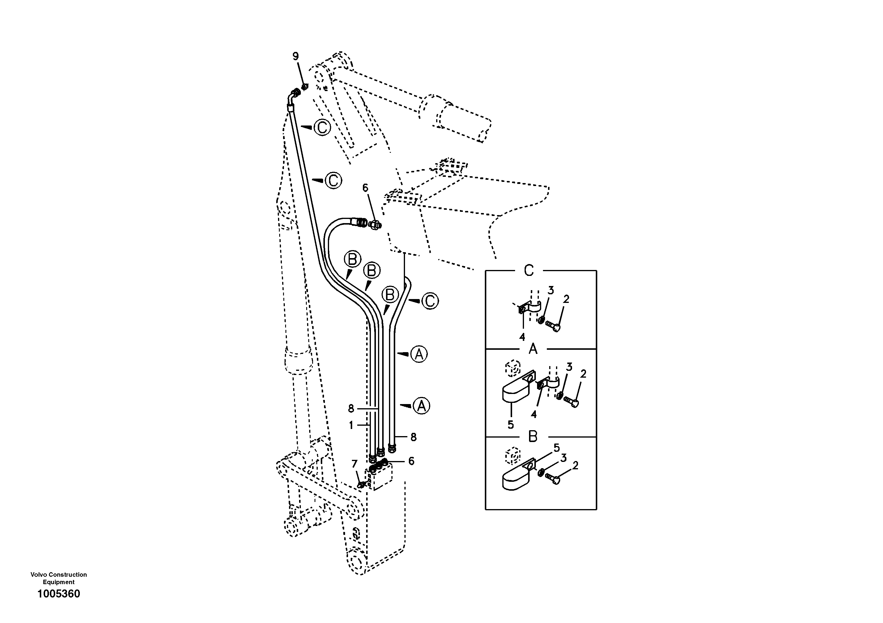Hose assembly SA9482-02460 VOLVO