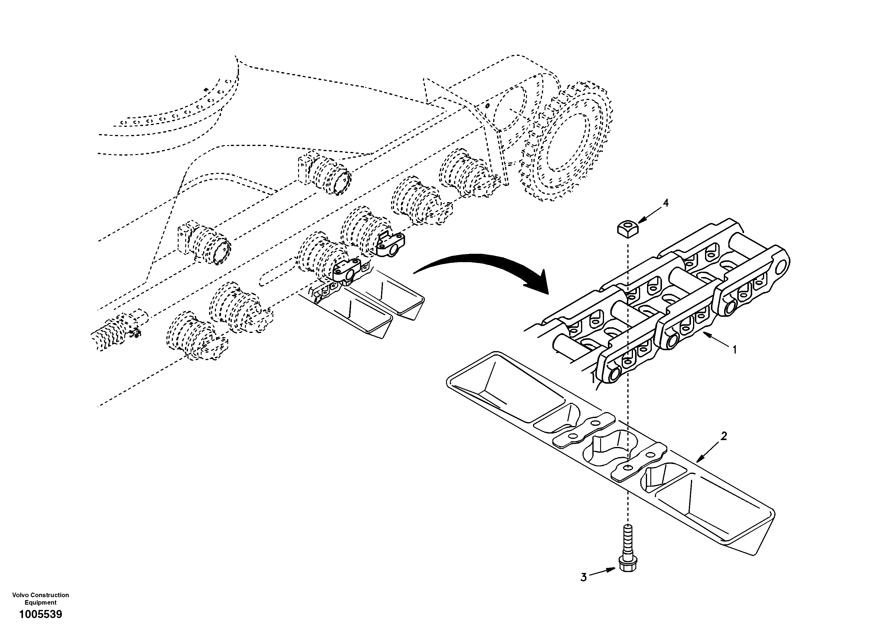 Track Shoe SA1030-10280 VOLVO