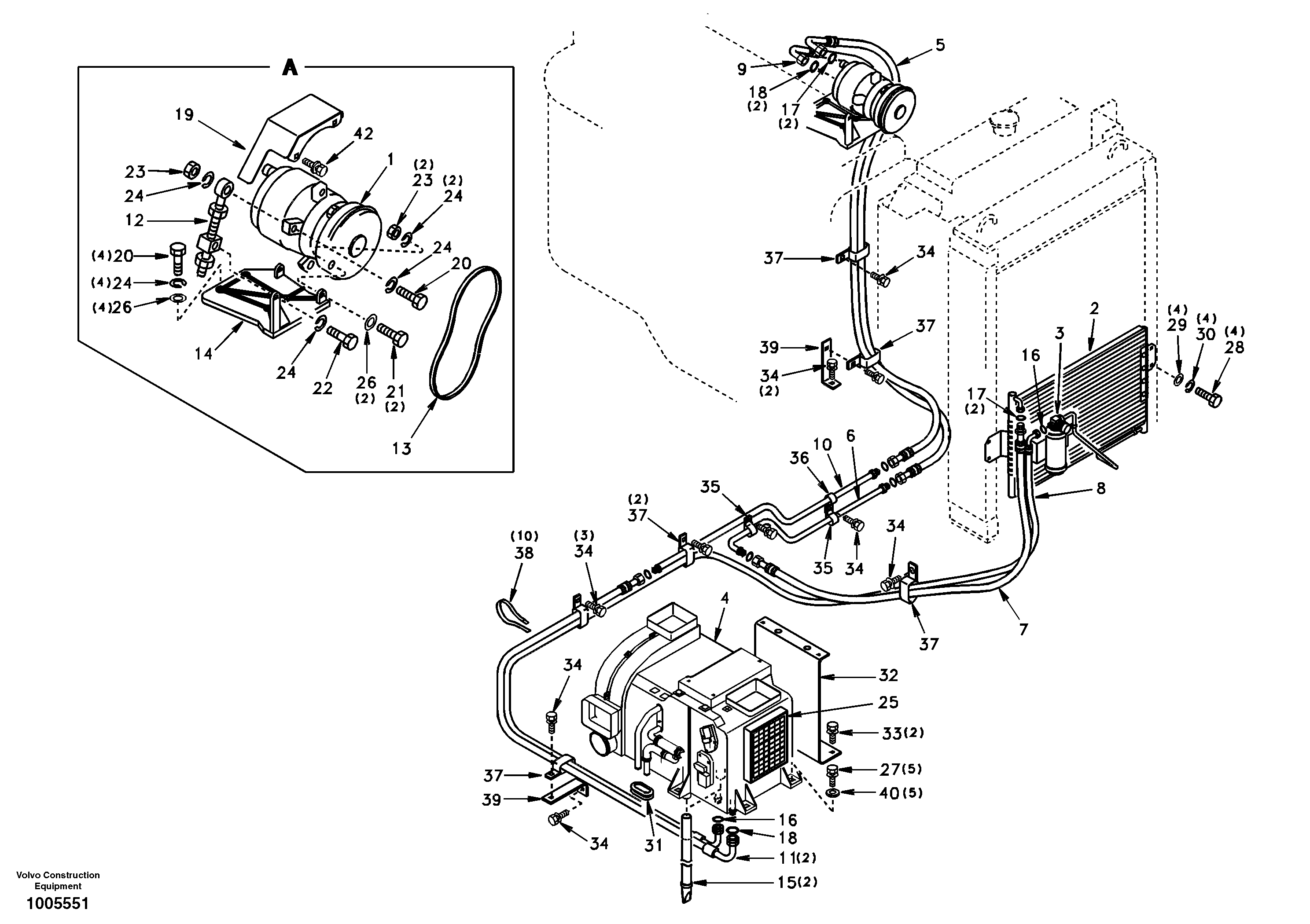 Boom Cylinder SA1024-00760 VOLVO