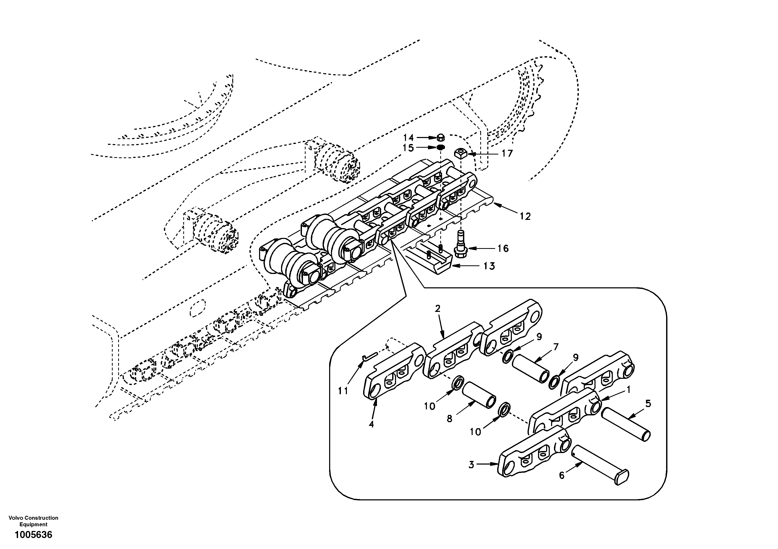 Track Shoe SA1182-00280 VOLVO