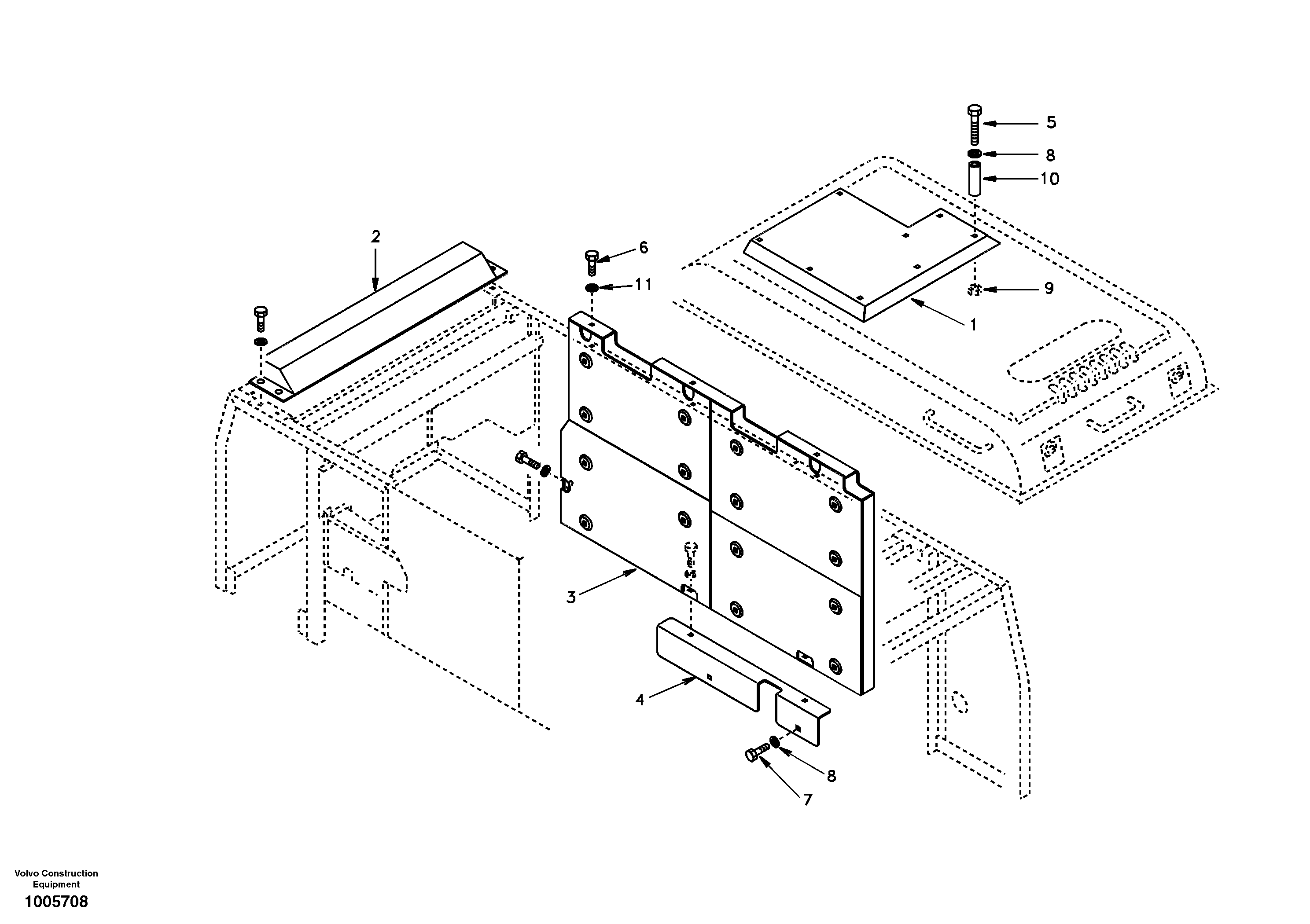 Mounting rail VOE992572 VOLVO