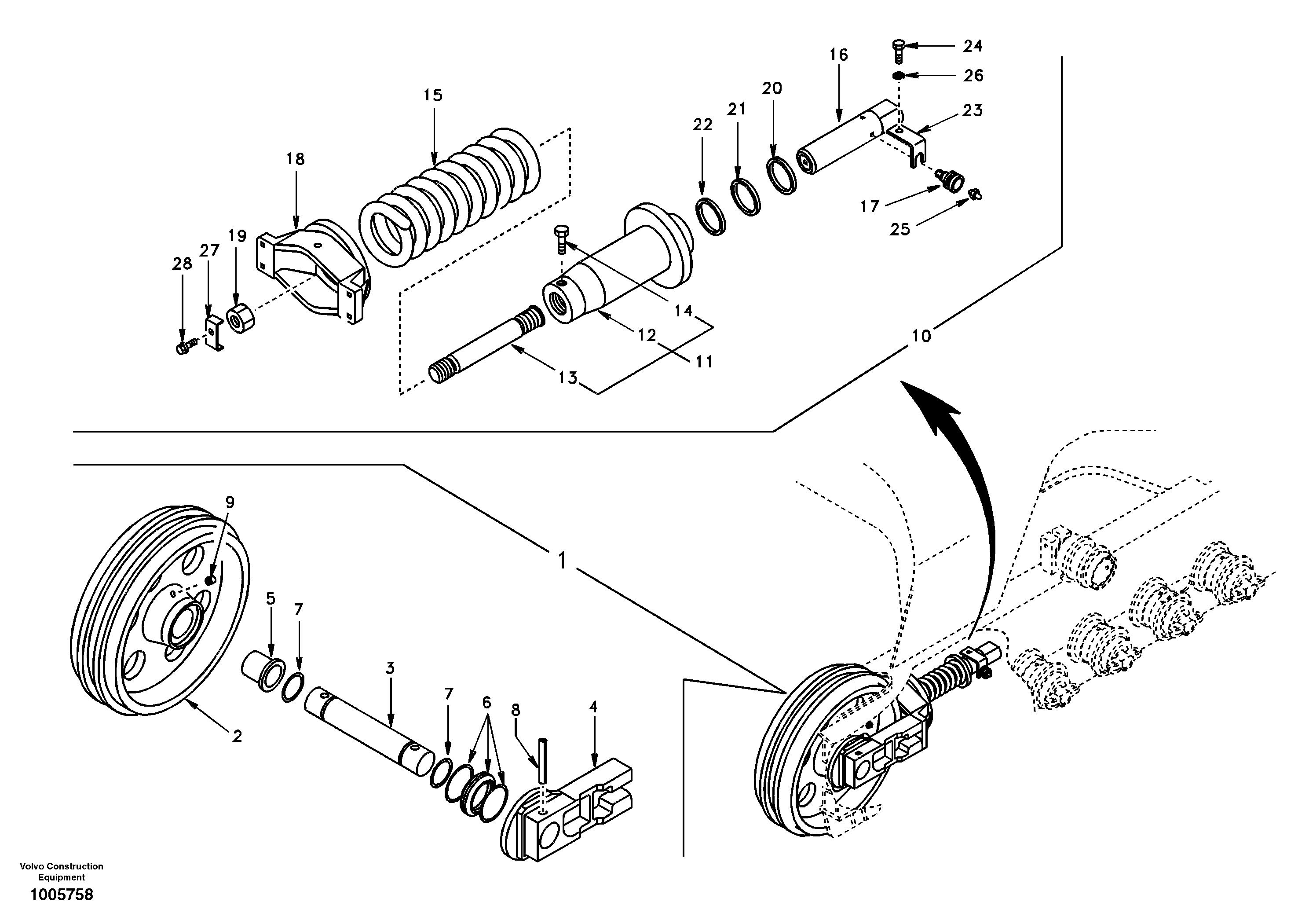 Tensioner VOE14512823 VOLVO