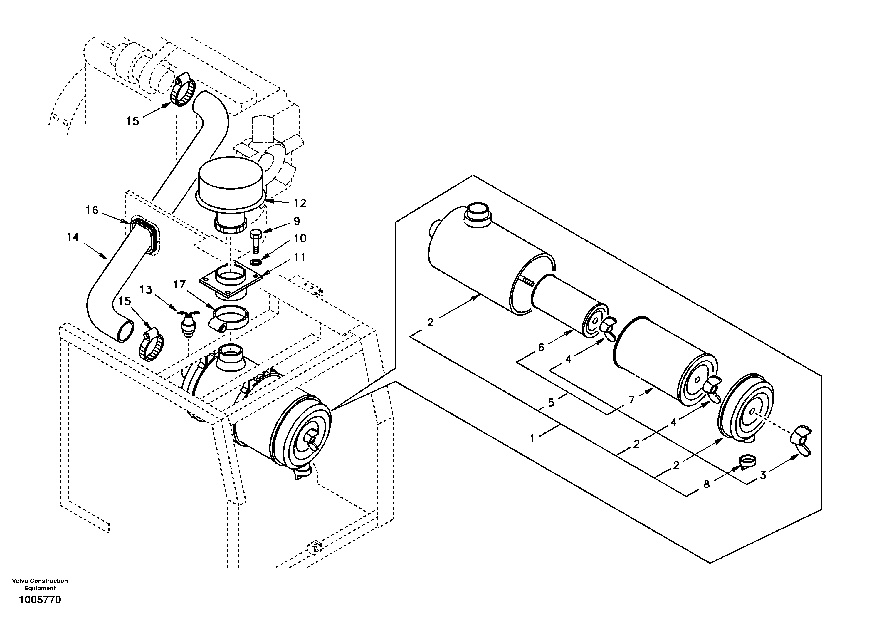 Boom Cylinder SA1113-00360 VOLVO