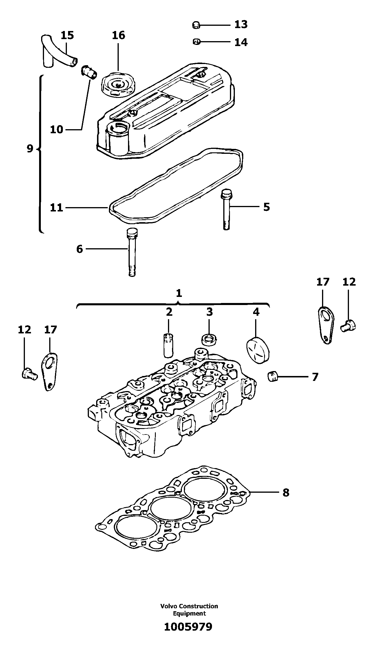 Cylinder head PJ7412995 VOLVO