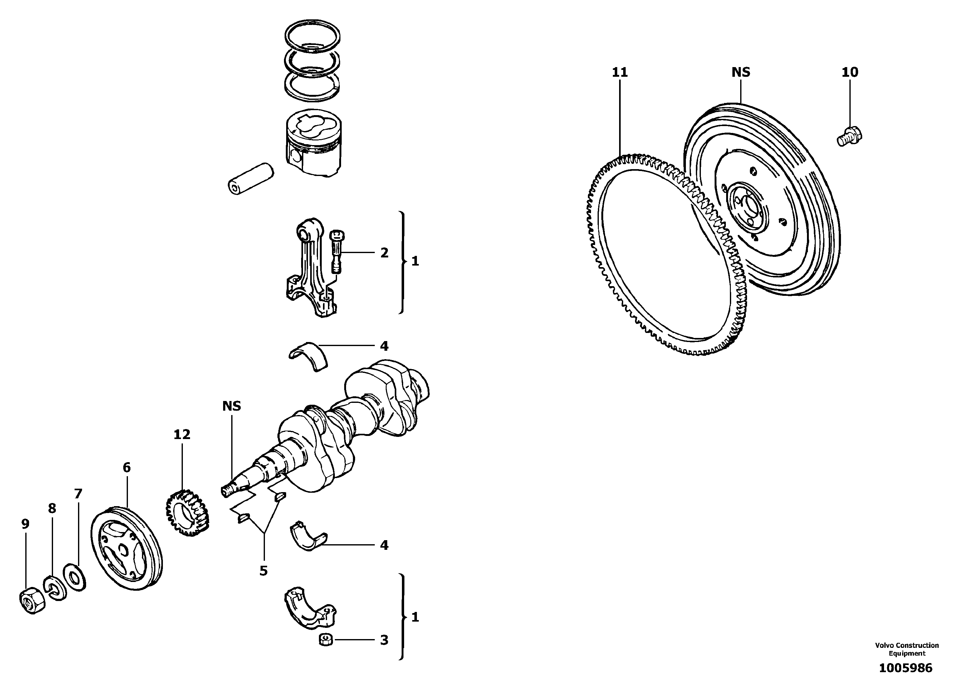 Nut PJ7410598 VOLVO
