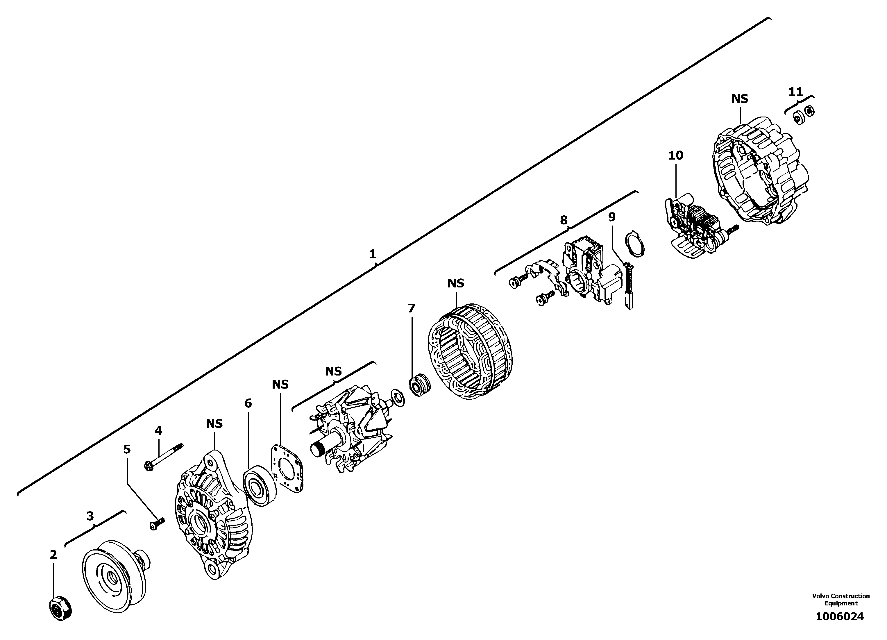 Alternator PJ7417699 VOLVO