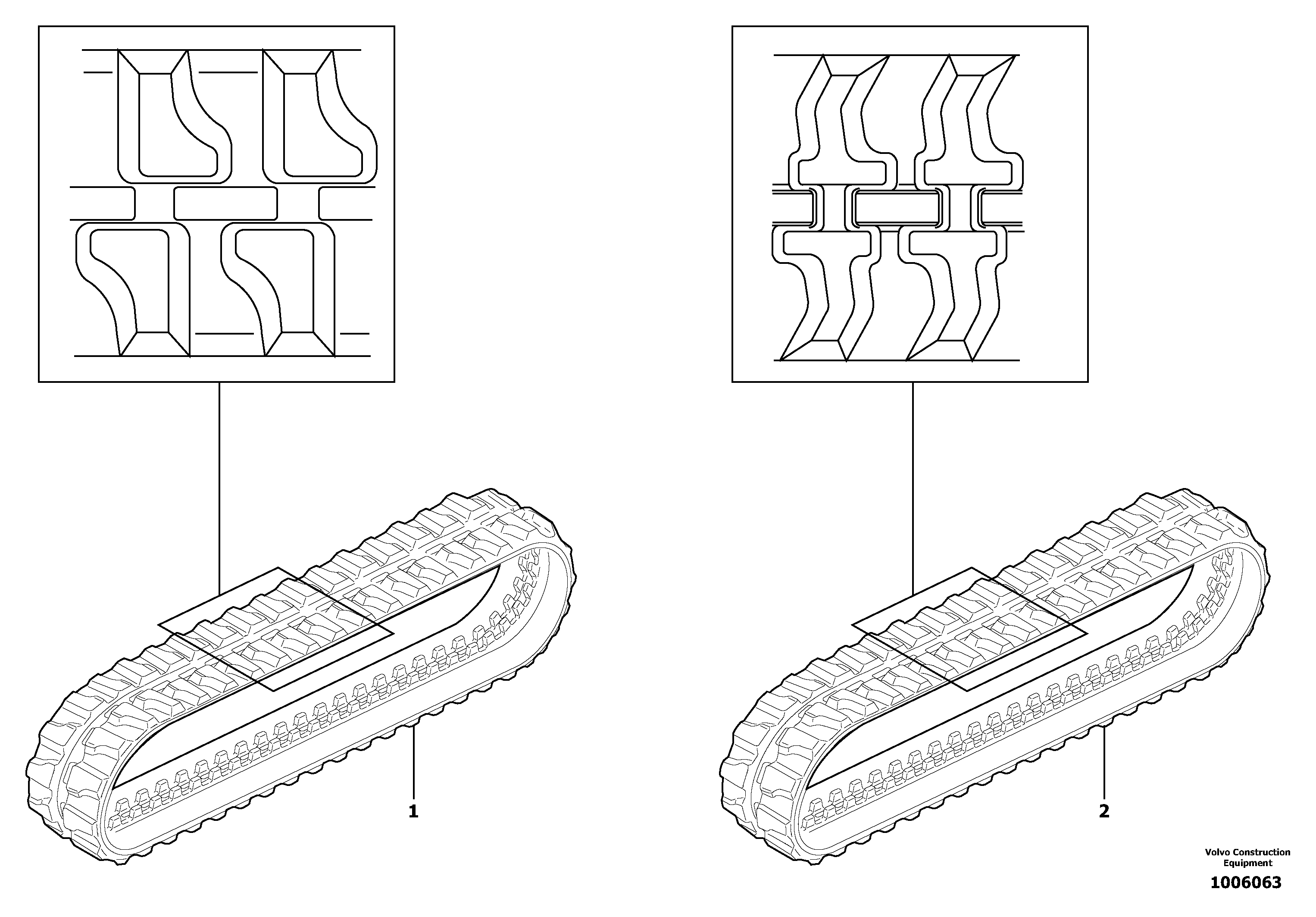 Rubber tracks VOE11801215 VOLVO