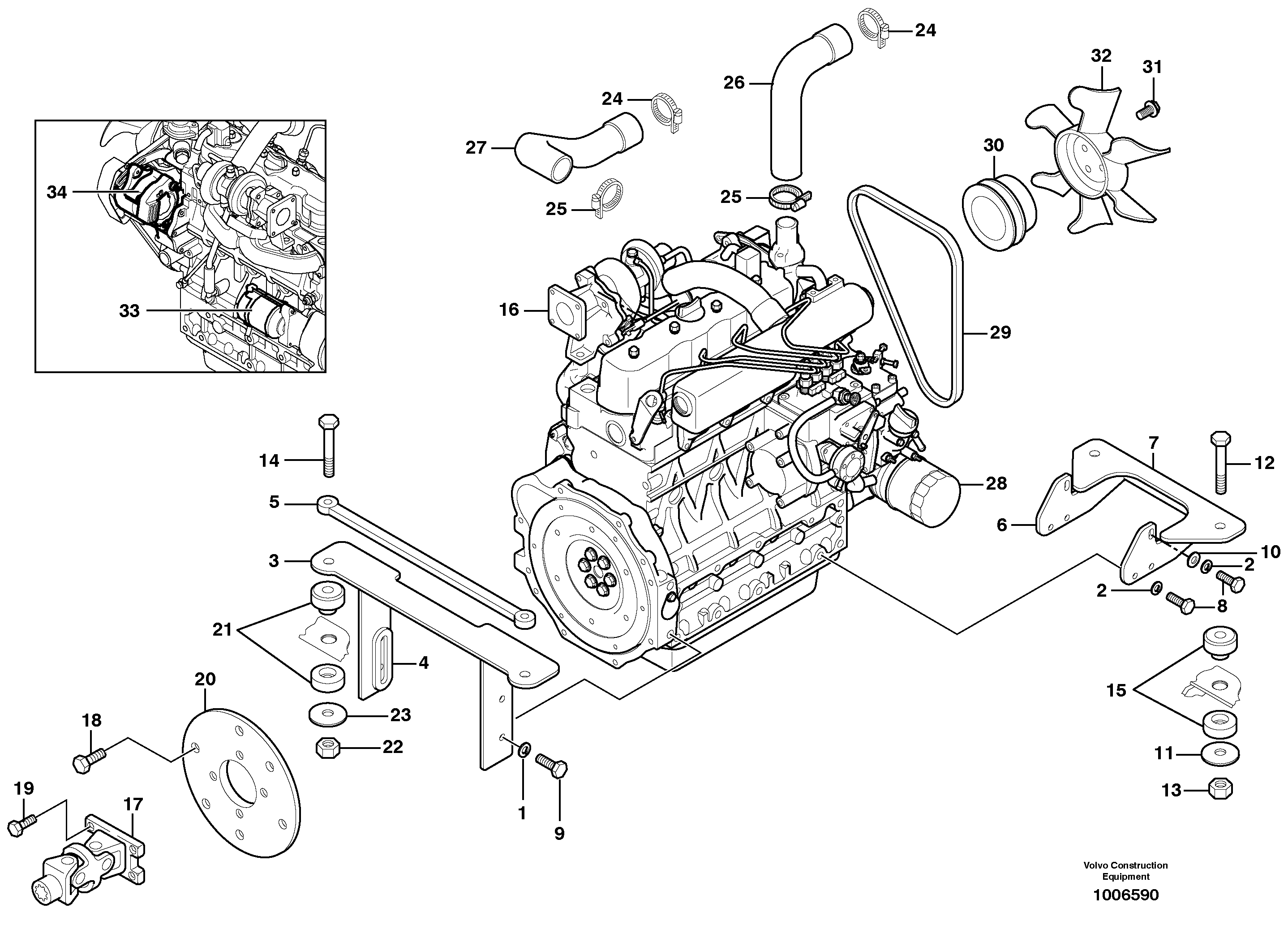 Mounting rail VOE962797 VOLVO
