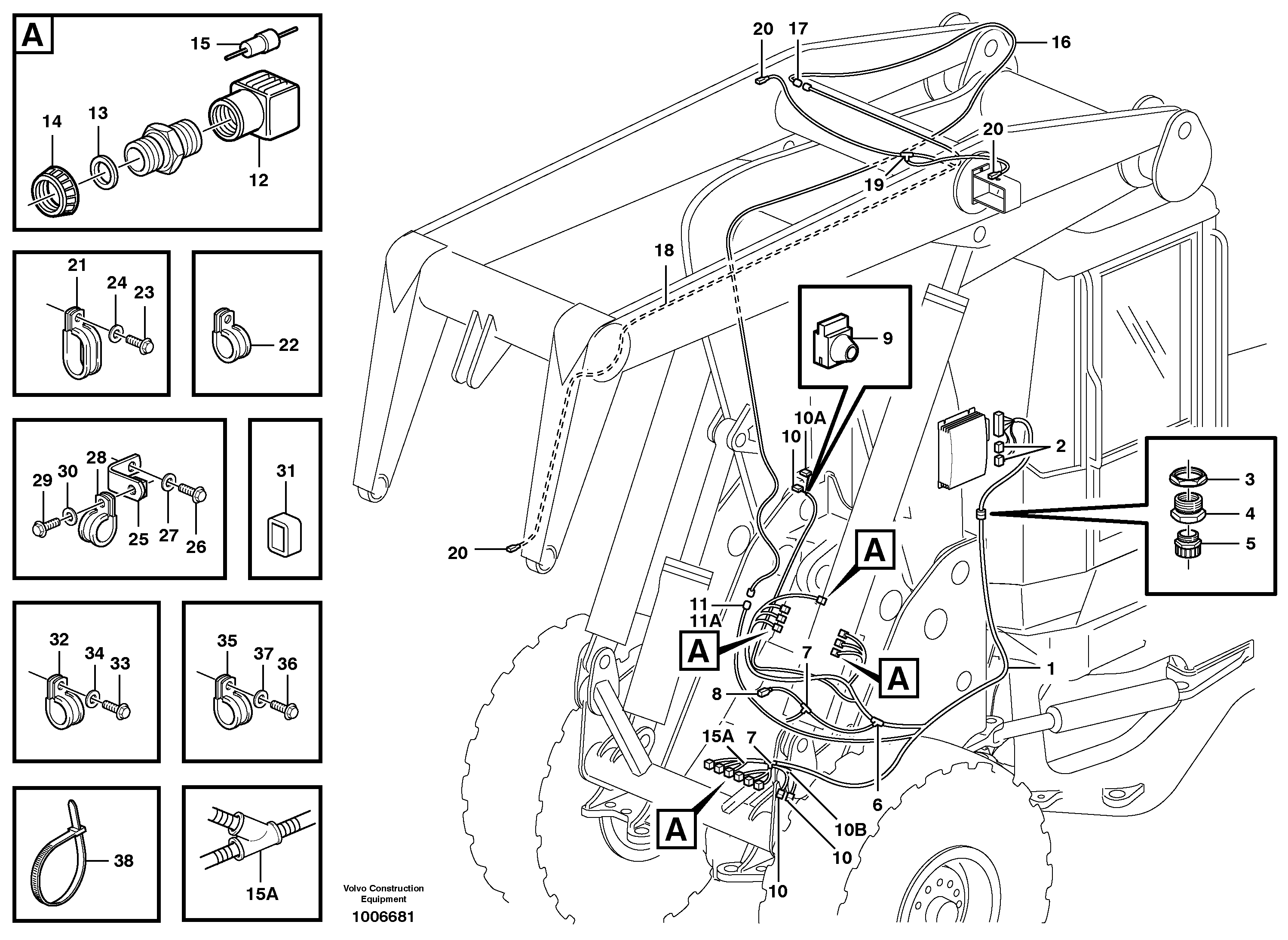 Rubber cushion VOE11106733 VOLVO