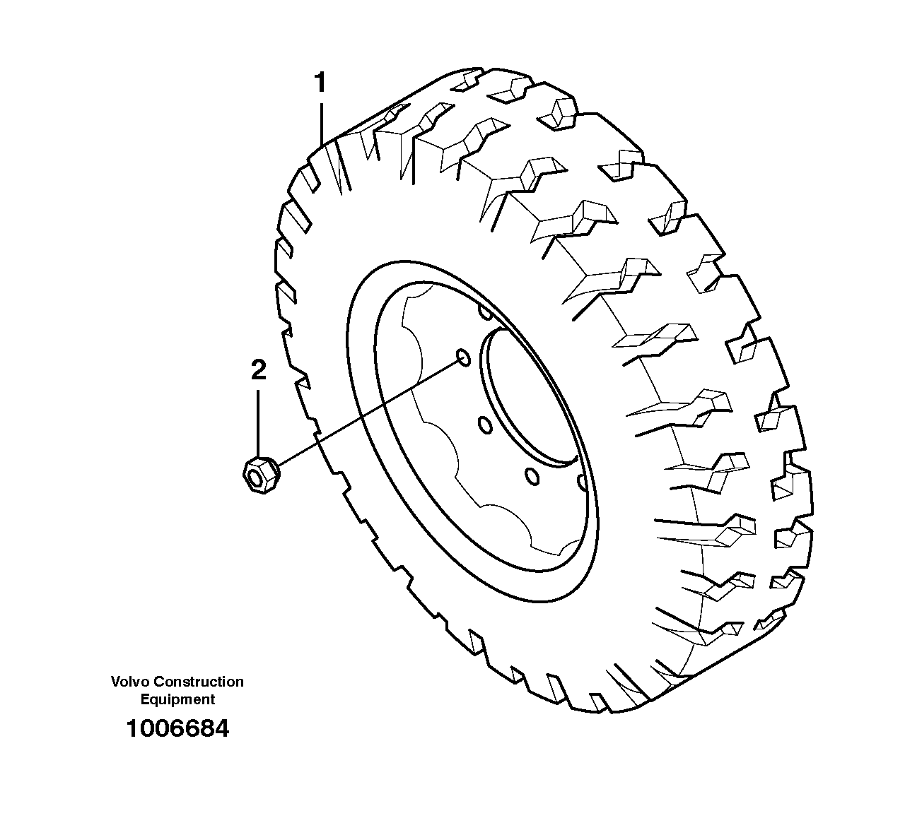 Гайка с приливами VOE11840940 VOLVO