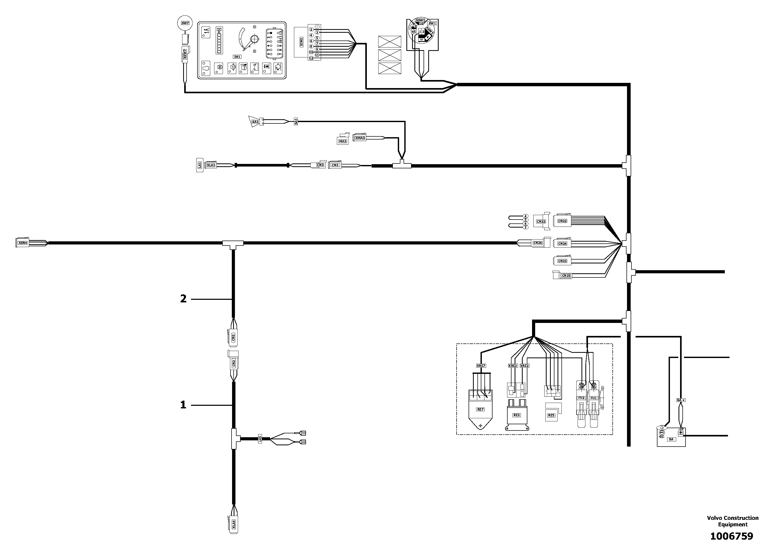 Wire harness VOE11801744 VOLVO