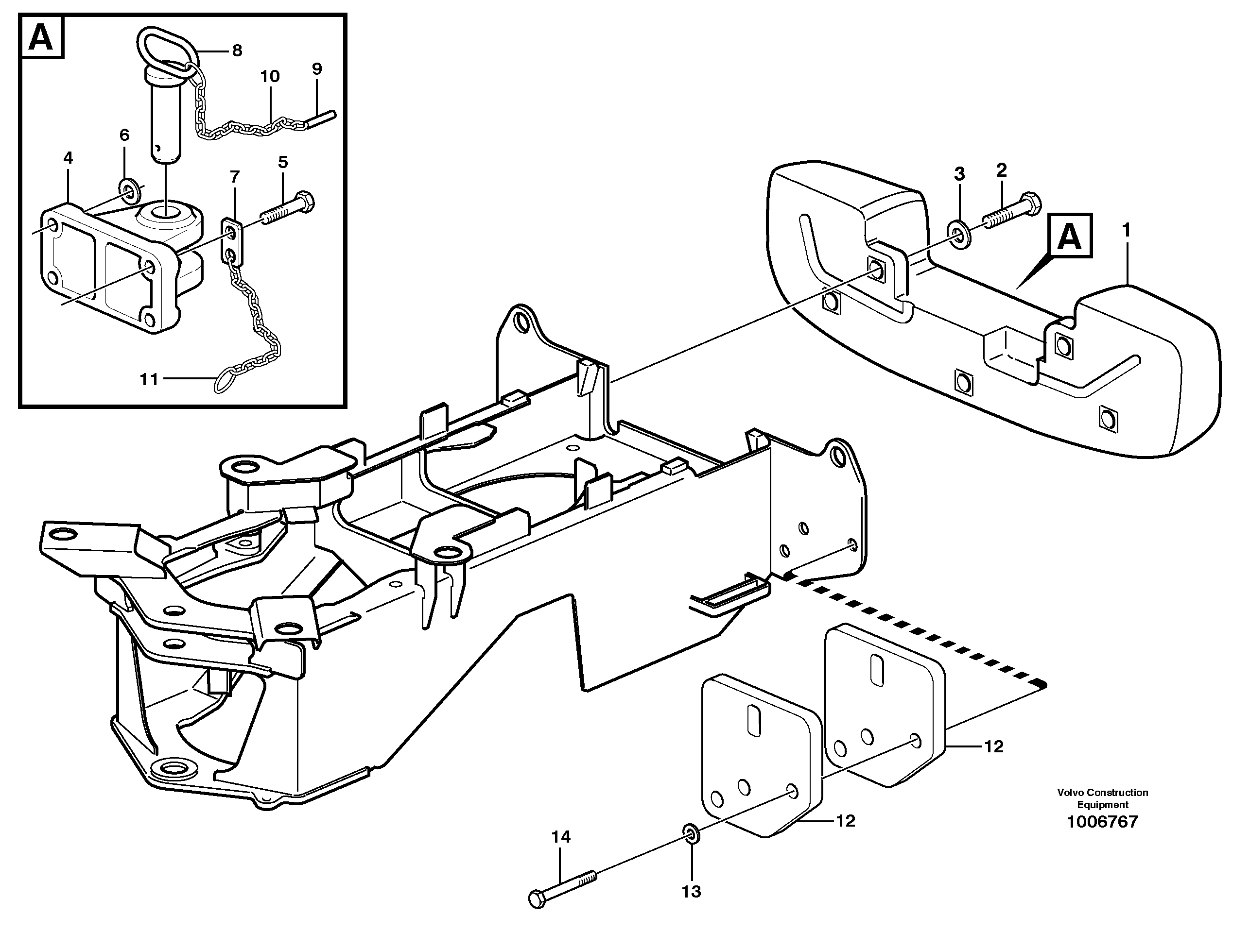 Mounting rail VOE955401 VOLVO