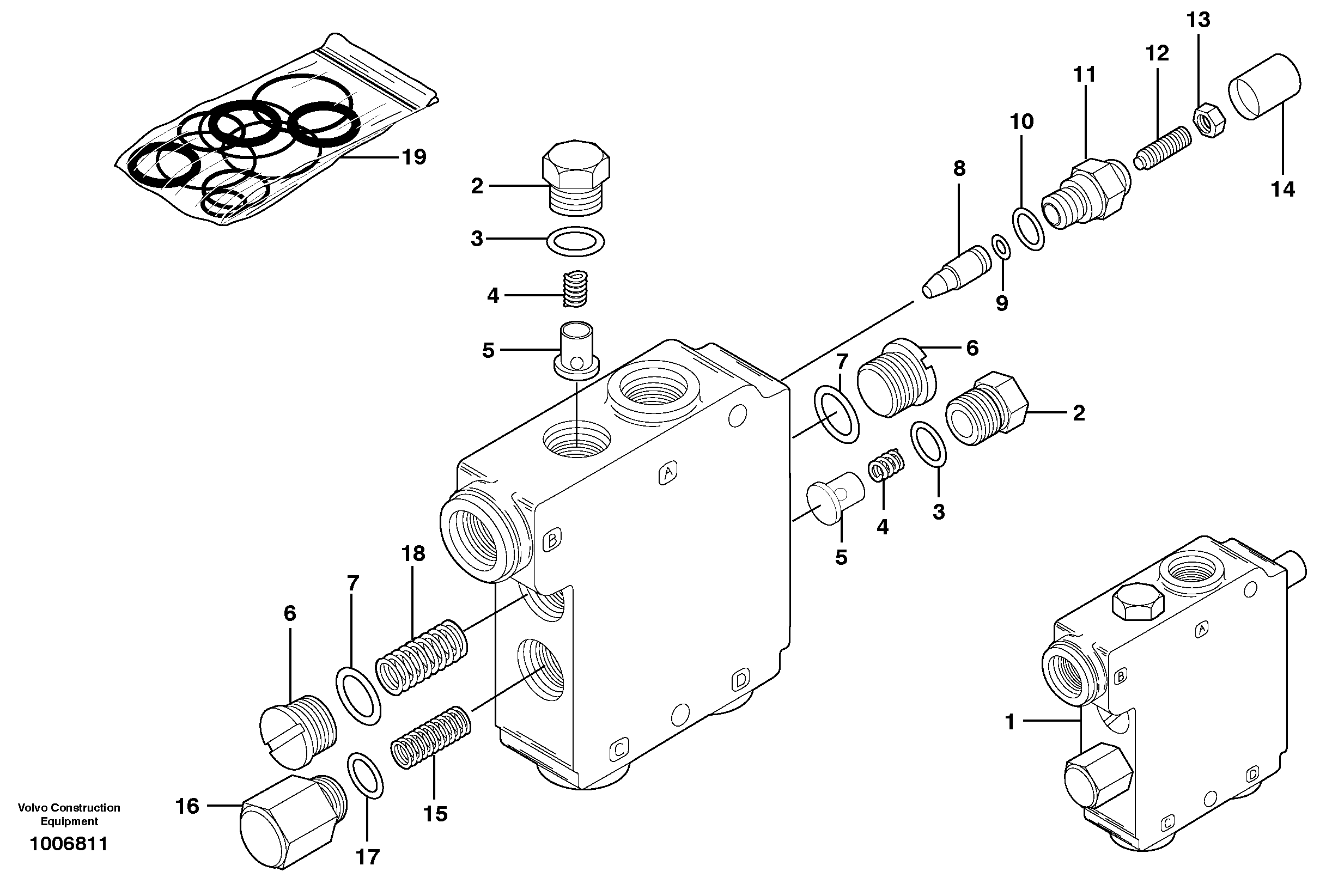 Bearing Spindle VOE11710620 VOLVO