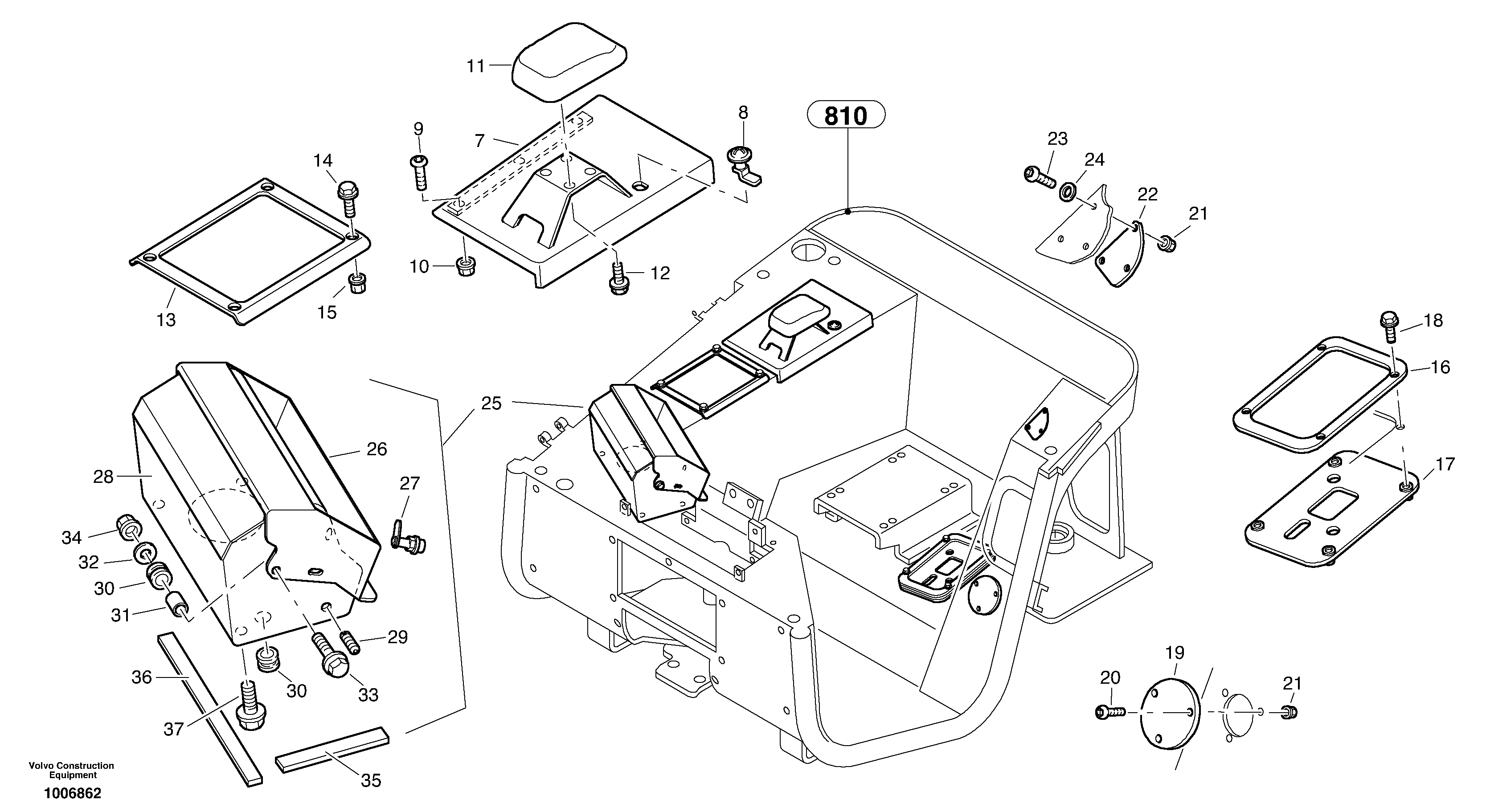 Hood Bracket VOE11308531 VOLVO