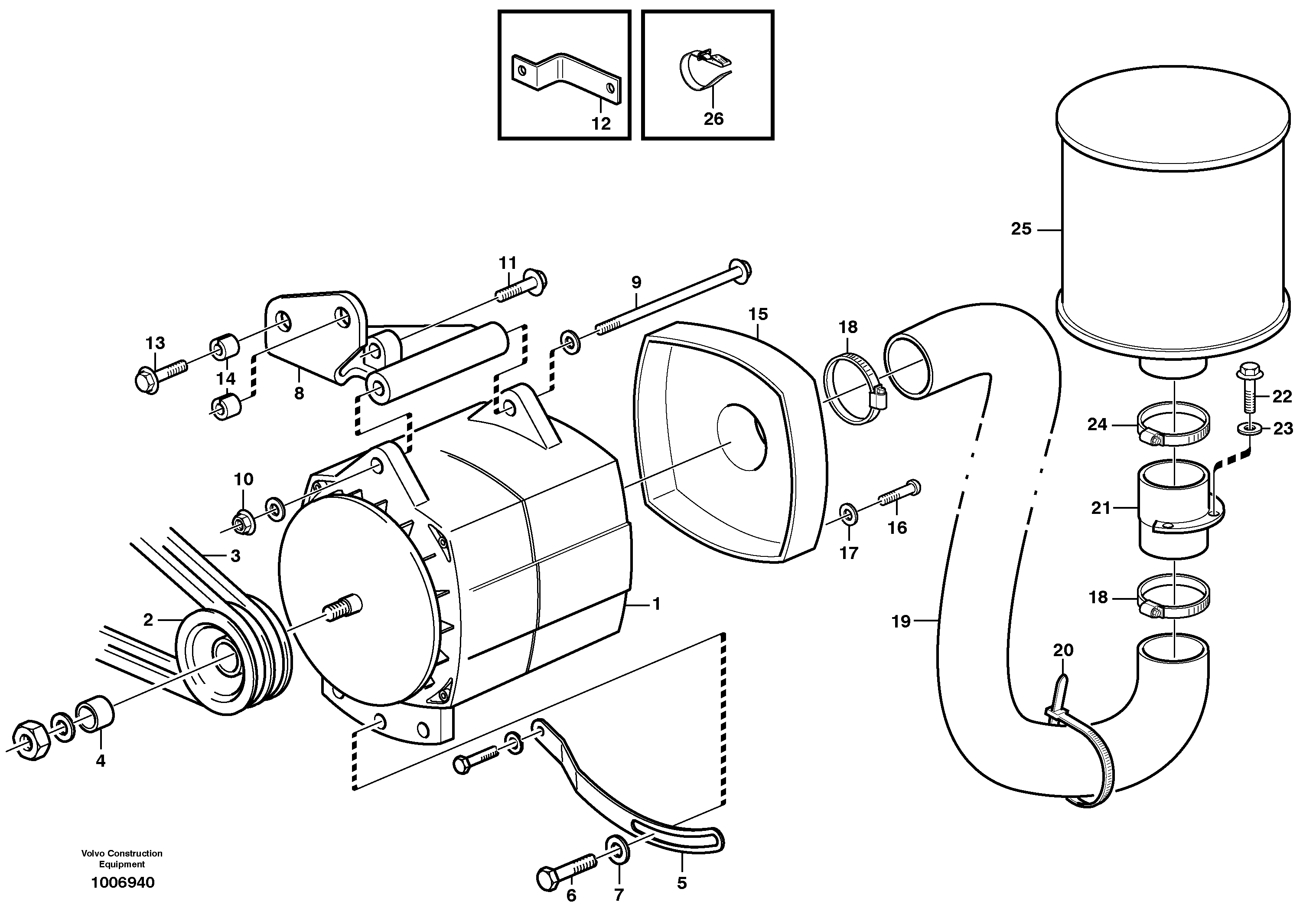 V-belt MI/VOE966642 VOLVO