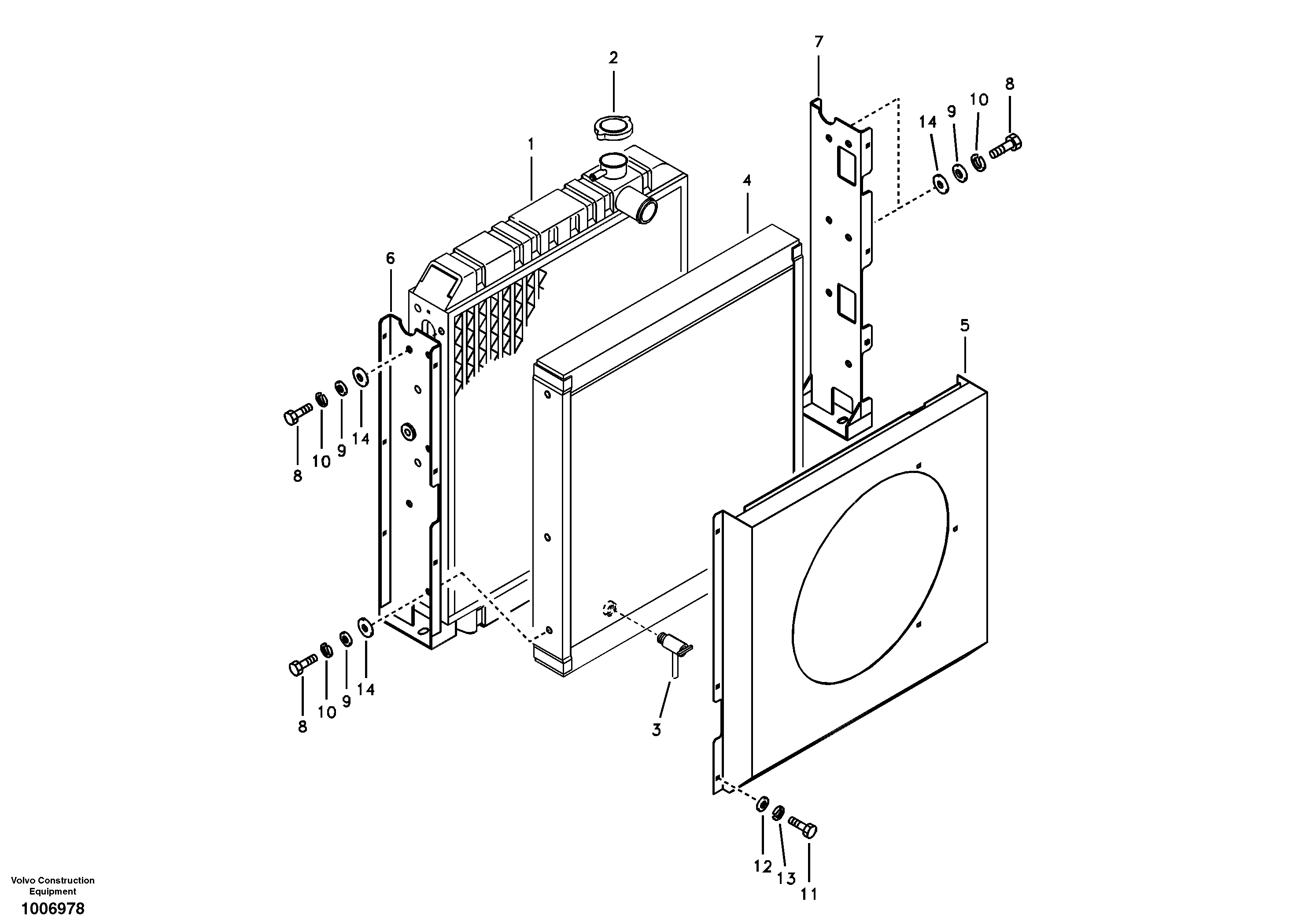 Radiator VOE14503550 VOLVO