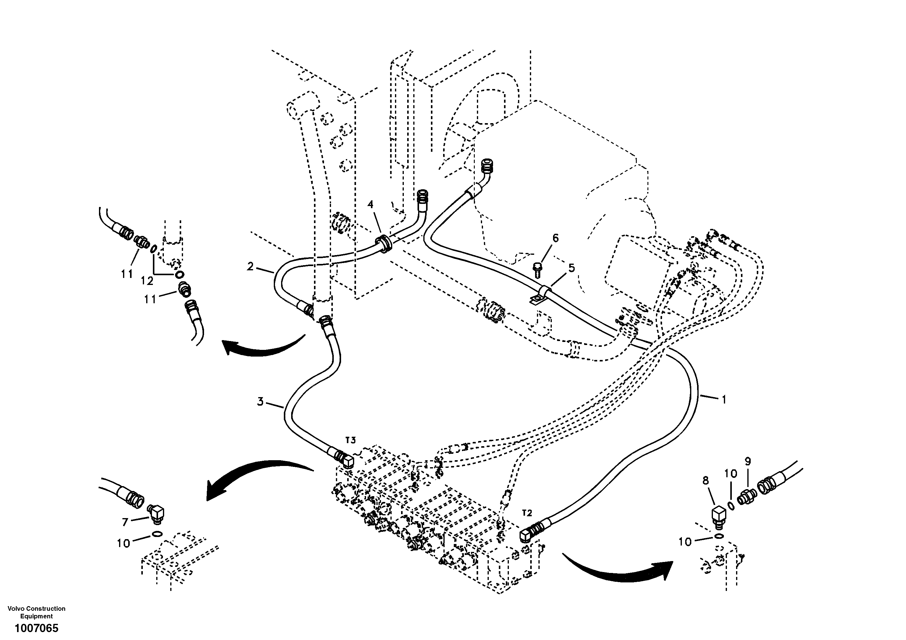Fuel pipes, VOE14880309 VOLVO