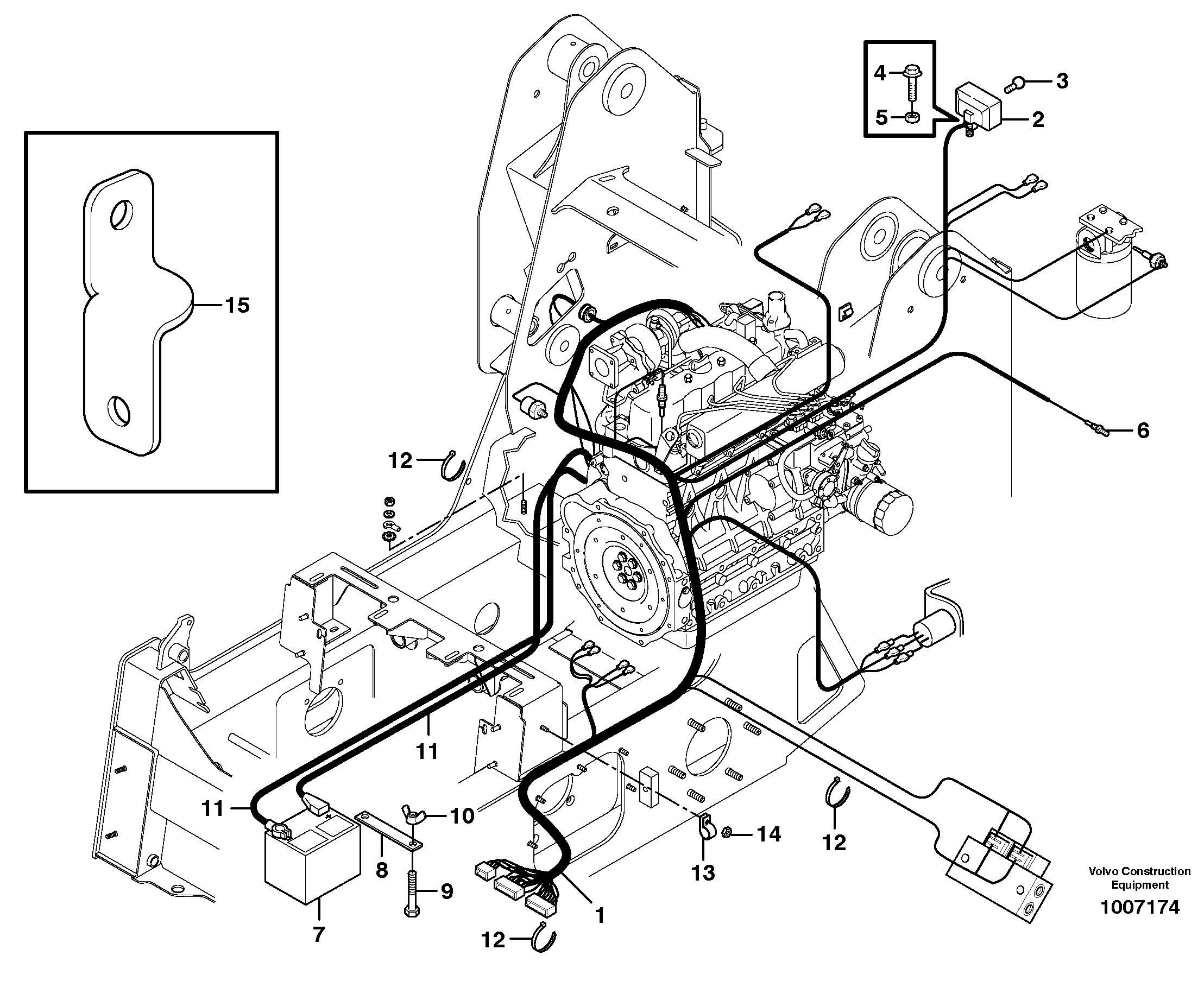 Cable harness VOE11850464 VOLVO