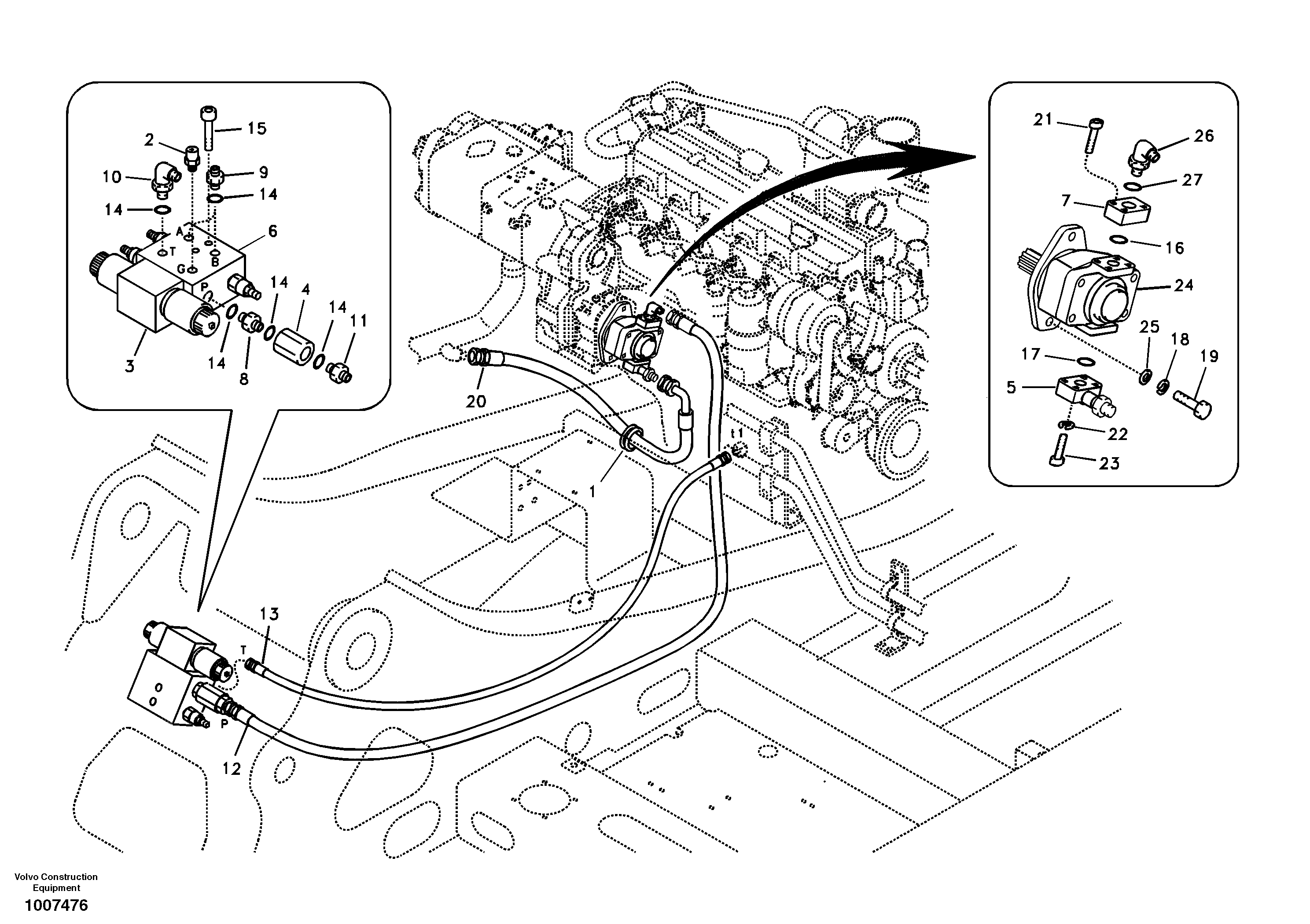 Timing gear casing SA9451-04446 VOLVO